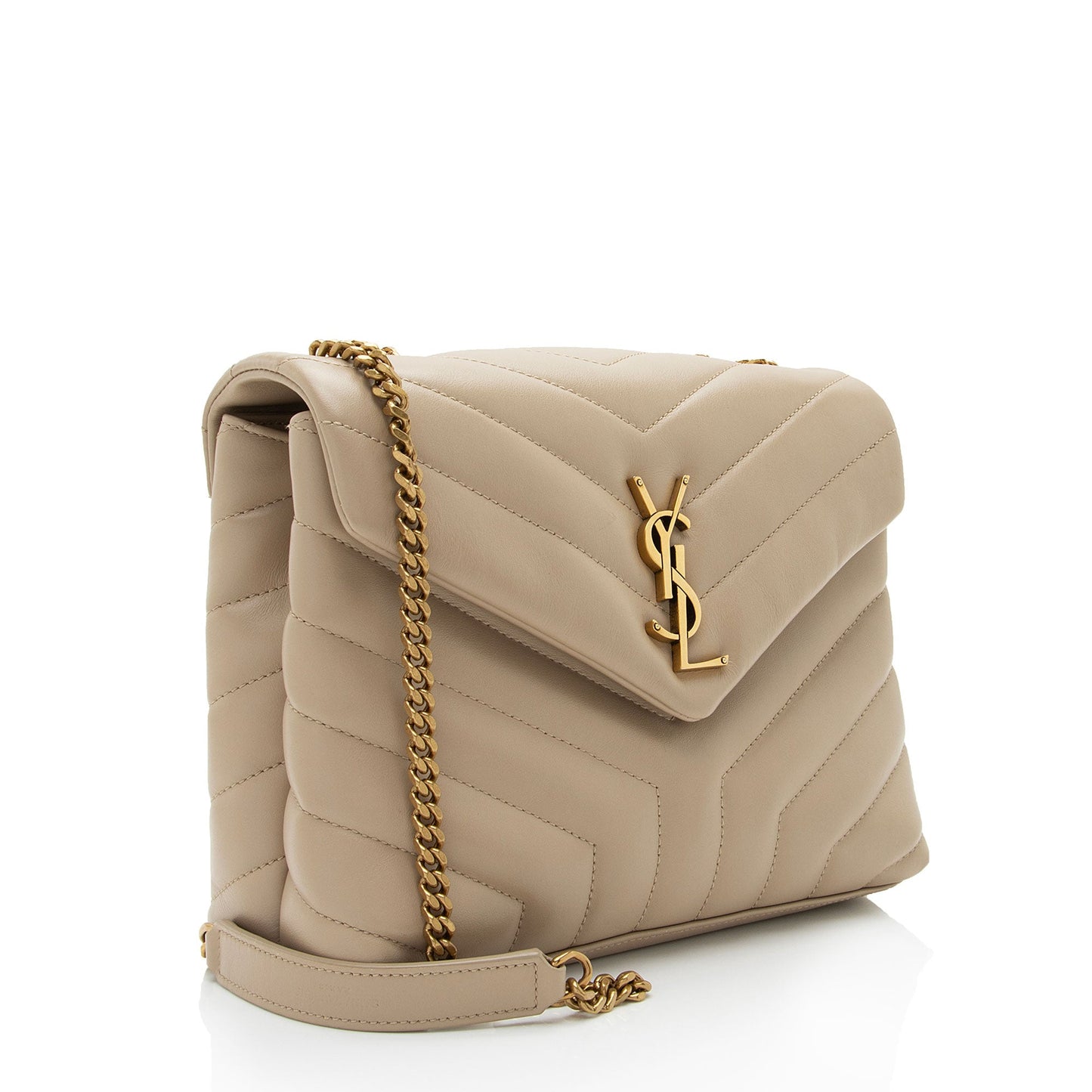 Saint Laurent Matelasse Calfskin Monogram LouLou Chain Small Crossbody (SHF-XSfoNV)
