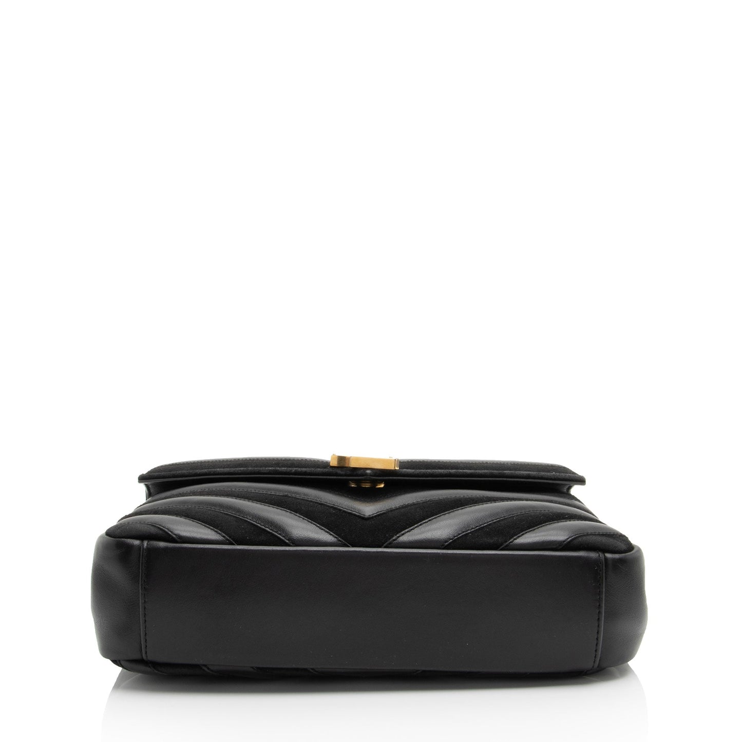 Saint Laurent Matelasse Calfskin Suede Monogram College Medium Shoulder Bag (SHF-UA4qfG)