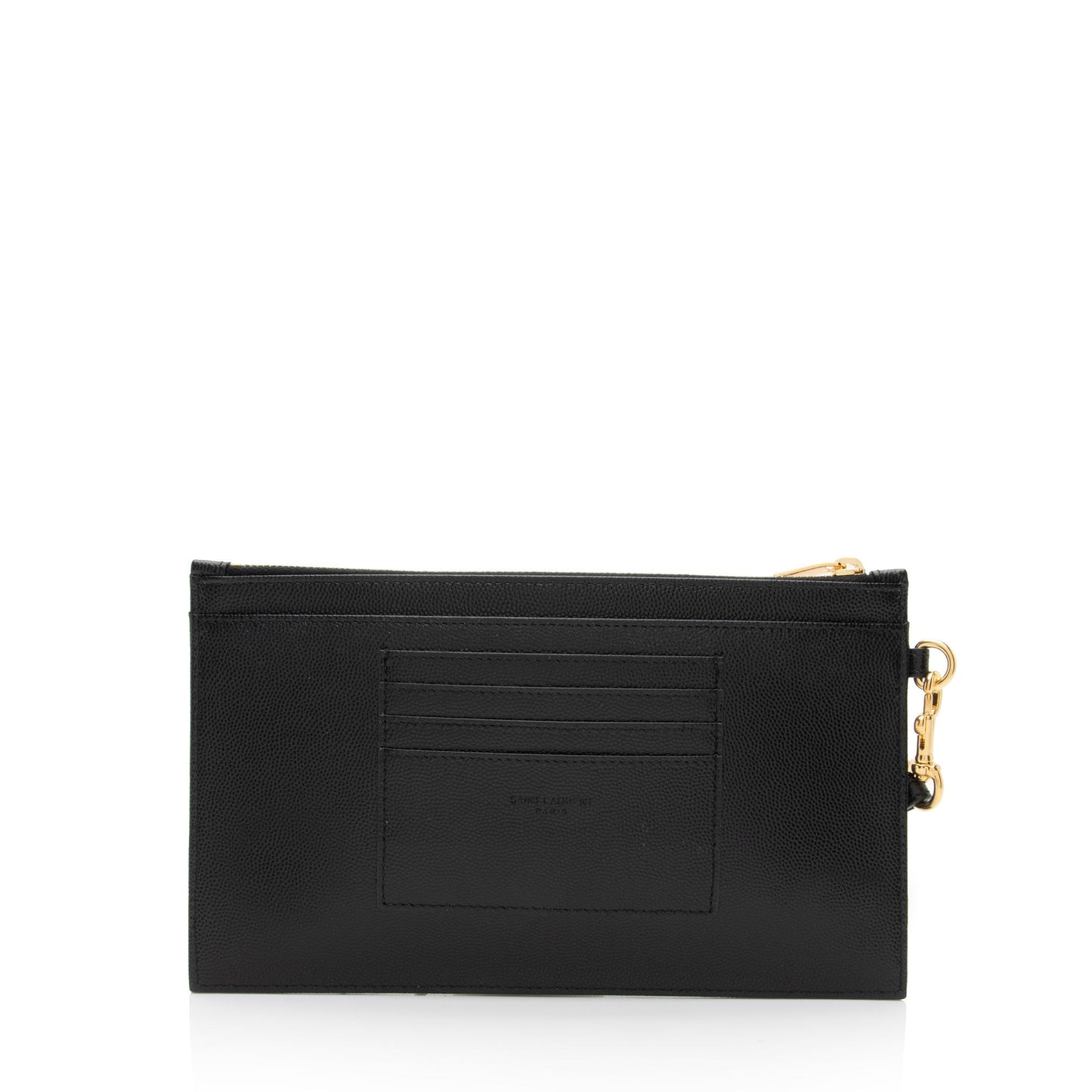 Saint Laurent Matelasse Grain de Poudre Monogram Cassandra Large Pouch (SHF-O12zWn)
