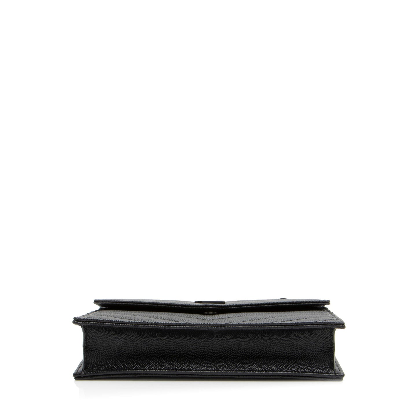 Saint Laurent Matelasse Grain de Poudre Monogram Envelope Chain Wallet (SHF-xHzUT8)