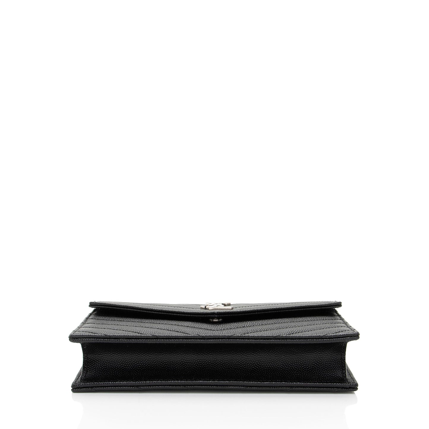Saint Laurent Matelasse Grain de Poudre Monogram Envelope Chain Wallet (SHF-ywlquV)