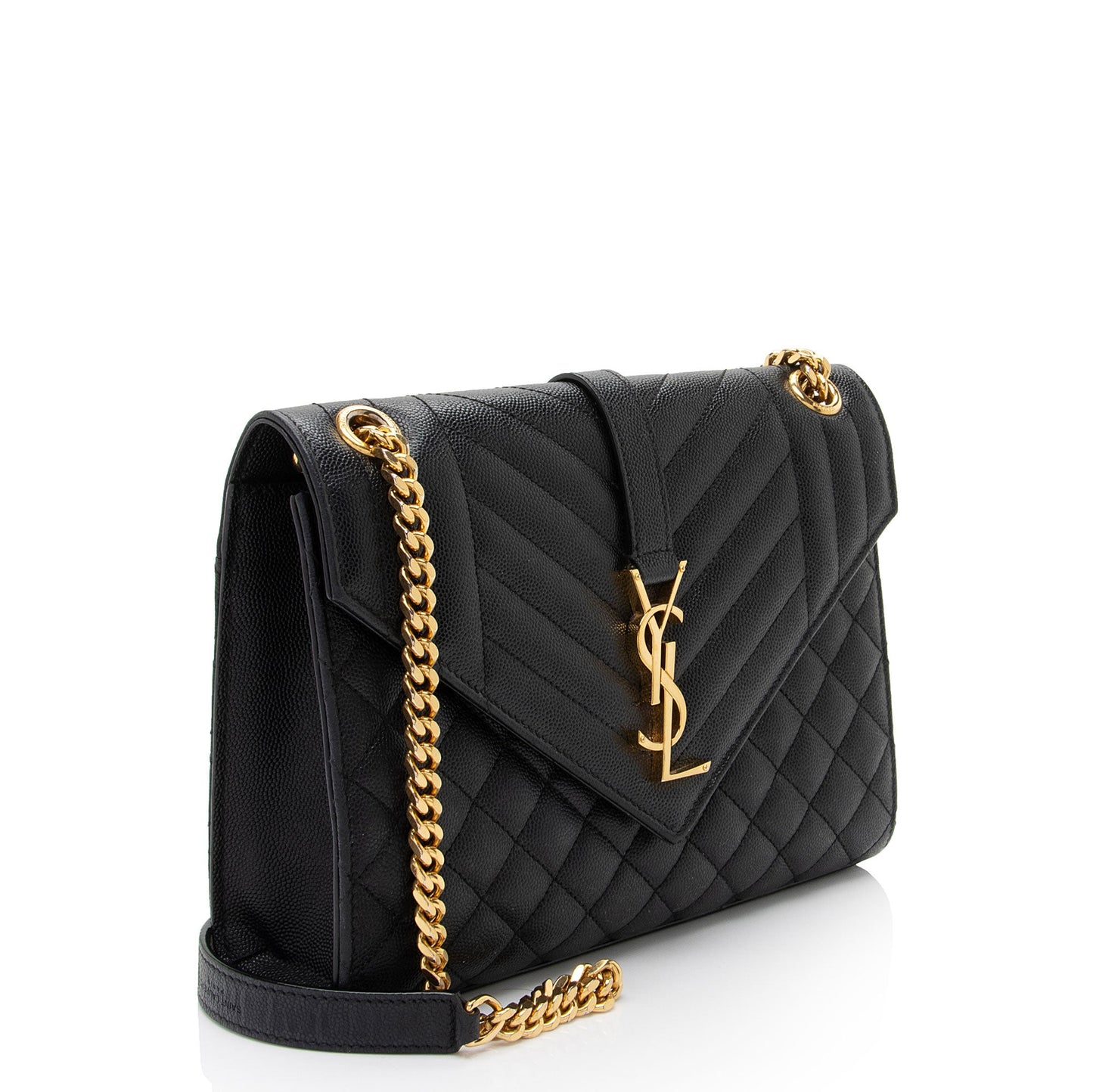 Saint Laurent Mixed Matelasse Grain de Poudre Monogram Medium Shoulder Bag (SHF-rmK6K7)