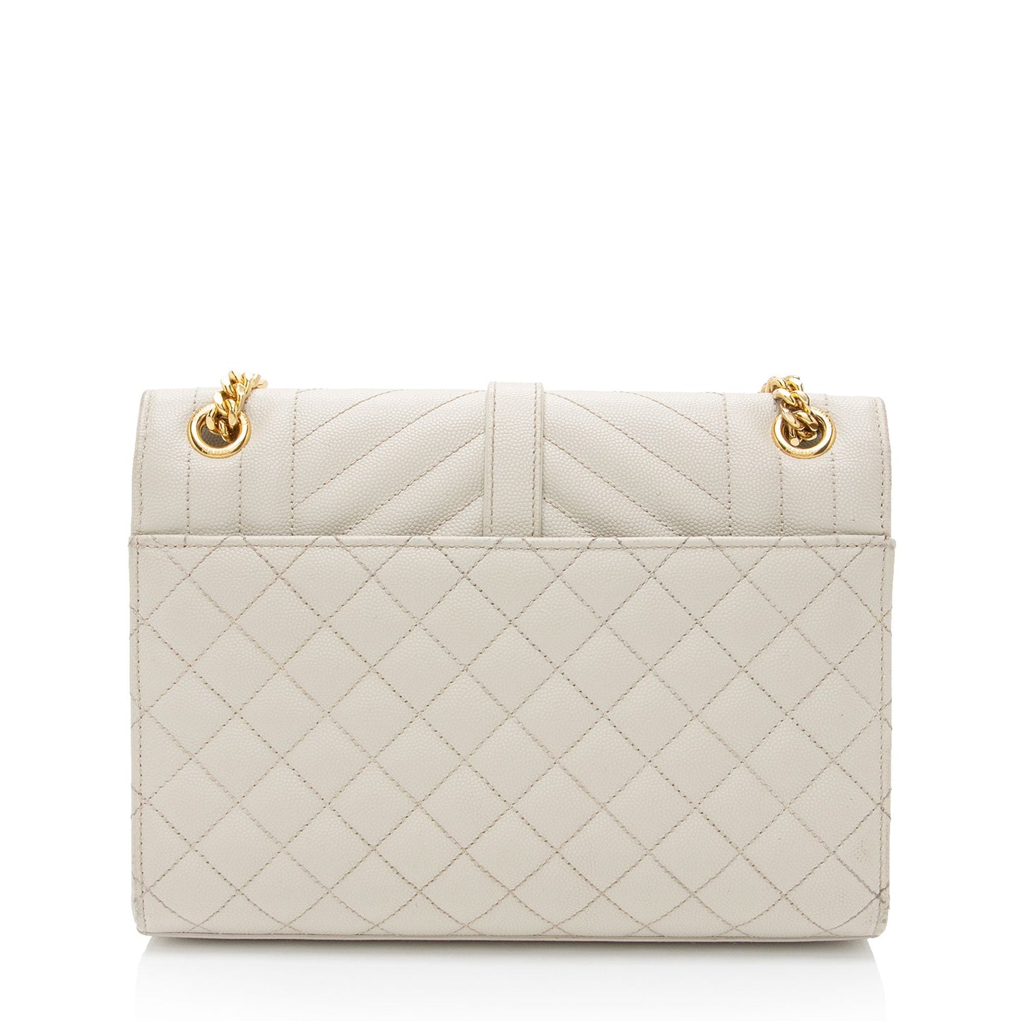 Saint Laurent Mixed Matelasse Grain de Poudre Monogram Medium Shoulder Bag (SHF-zIEuMS)