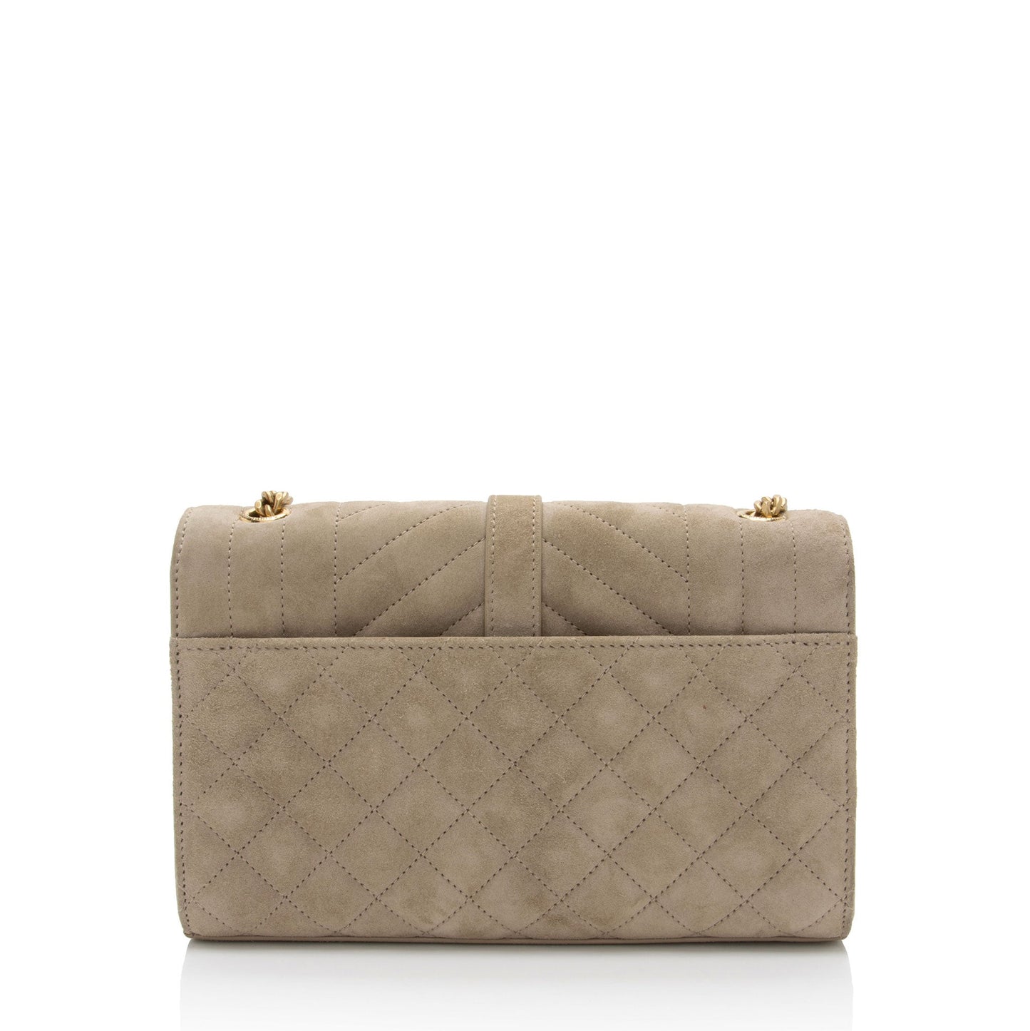Saint Laurent Mixed Matelasse Suede Monogram Small Shoulder Bag (SHF-zJcR5Y)