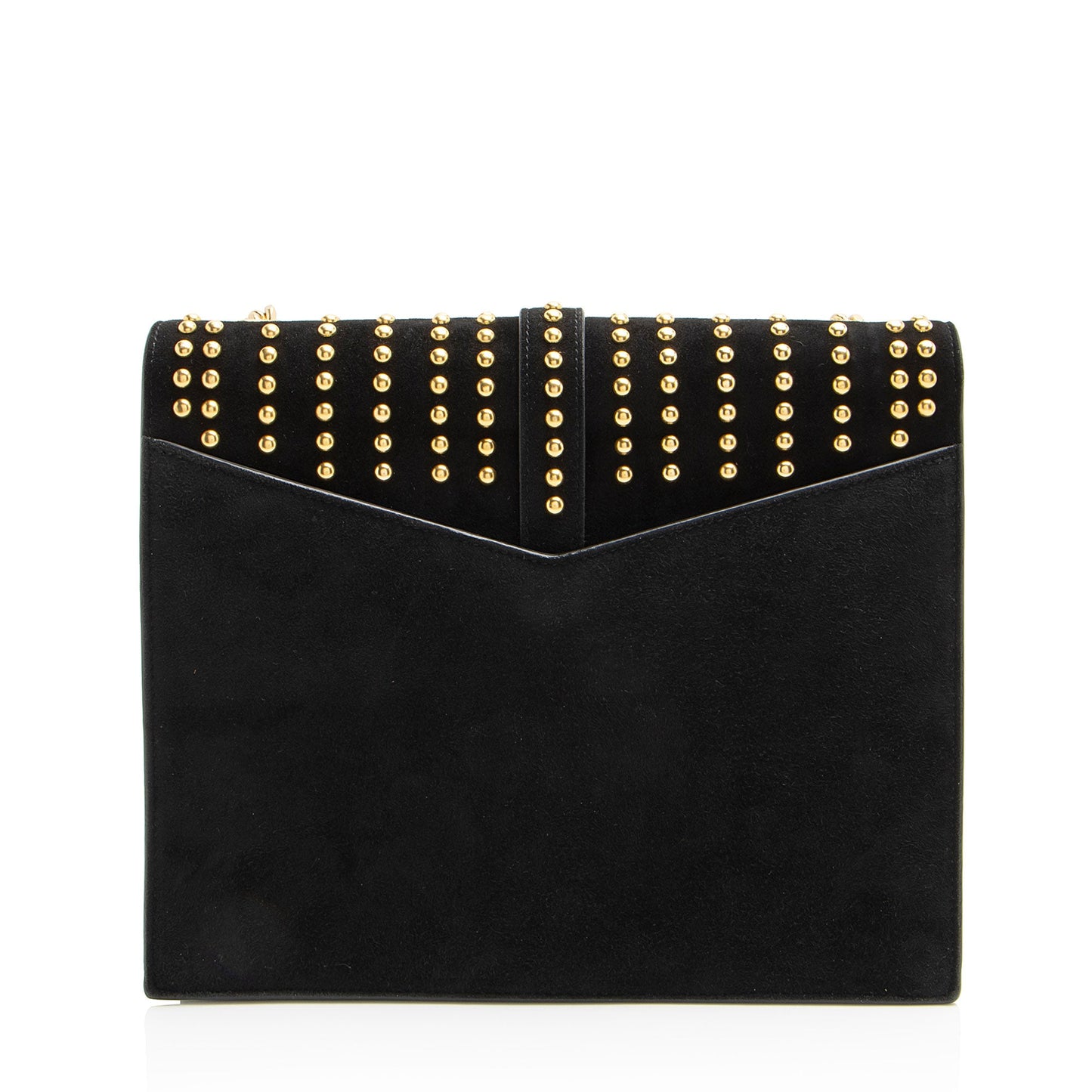 Saint Laurent Studded Suede Monogram Sulpice Medium Shoulder Bag (SHF-UVcBSf)