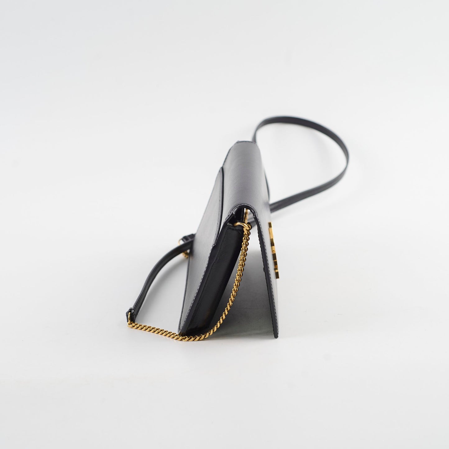 Saint Laurent Mini Phone Case On Chain Black