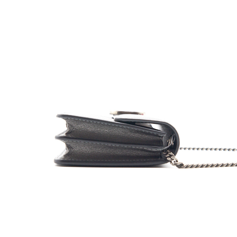 Valentino Garavani Vsling Metallic Calfskin Wallet with Chain Strap