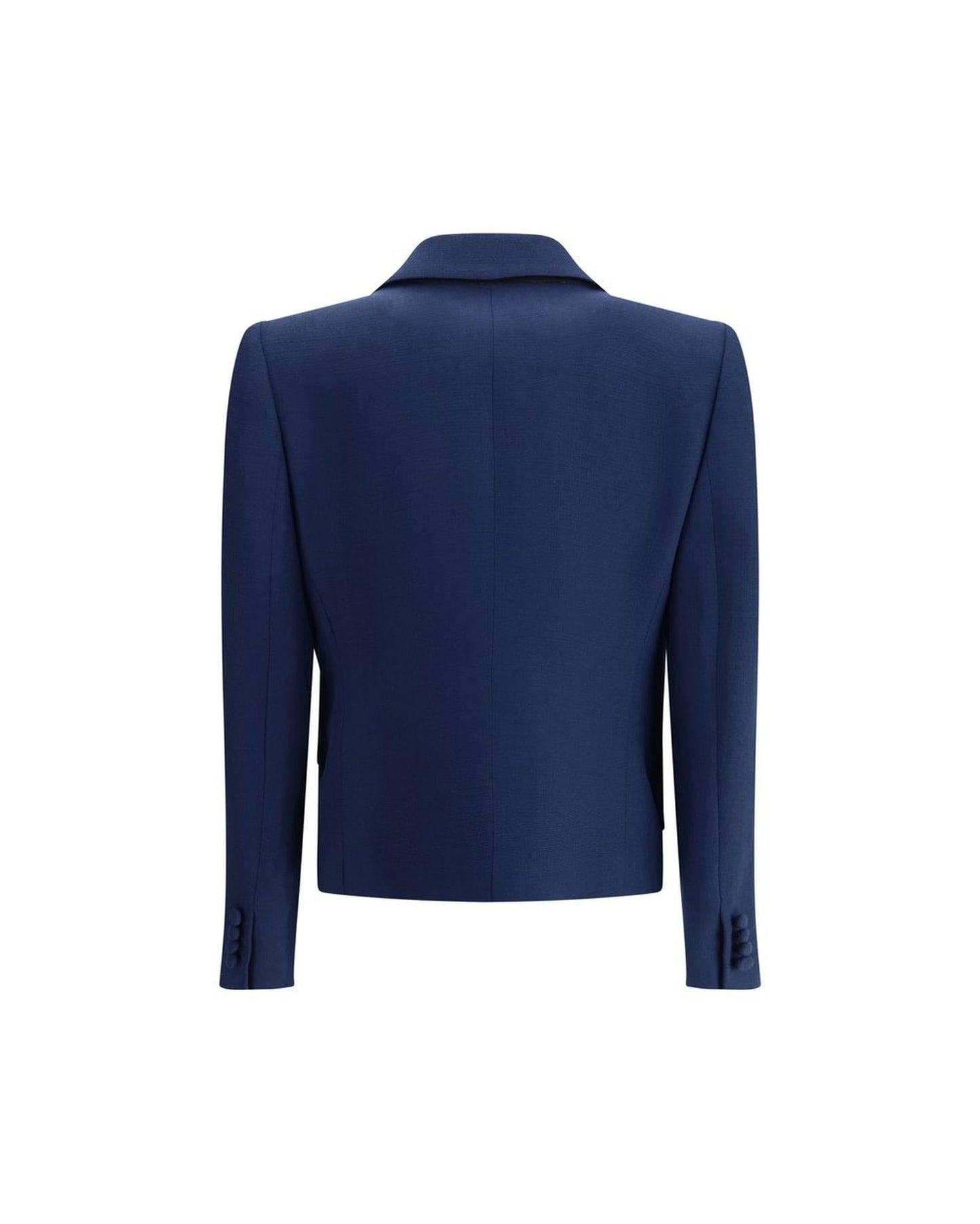 Valentino Cropped Blazer Bow Detail Women Blue Suits & Blazers
