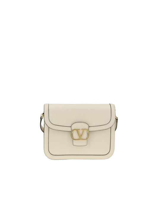Valentino Garavani Roman Stud Shoulder Bag Women Cream ONE SIZE Cream