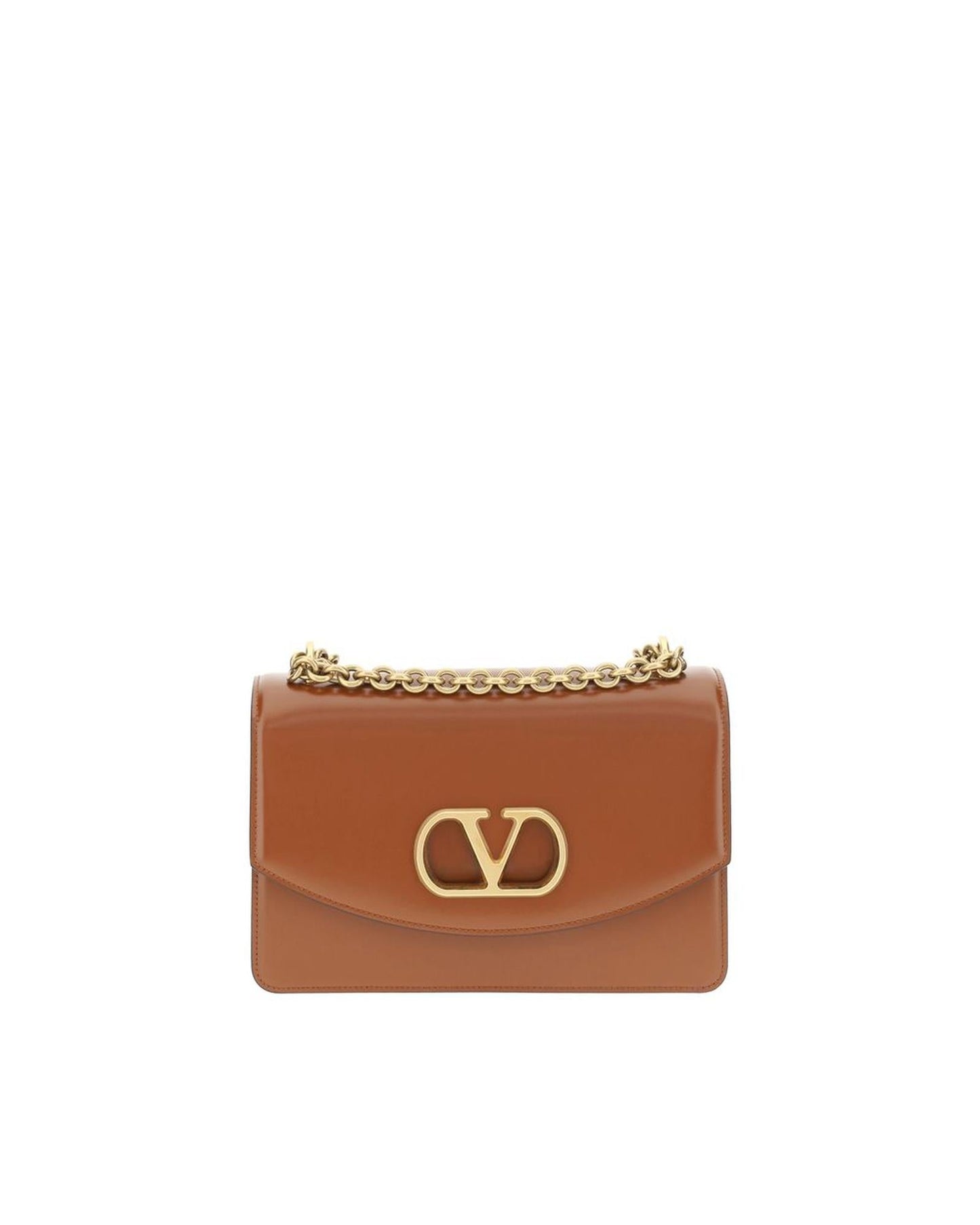 Valentino Garavani Roman Stud Shoulder Bag Women Brown ONE SIZE Brown