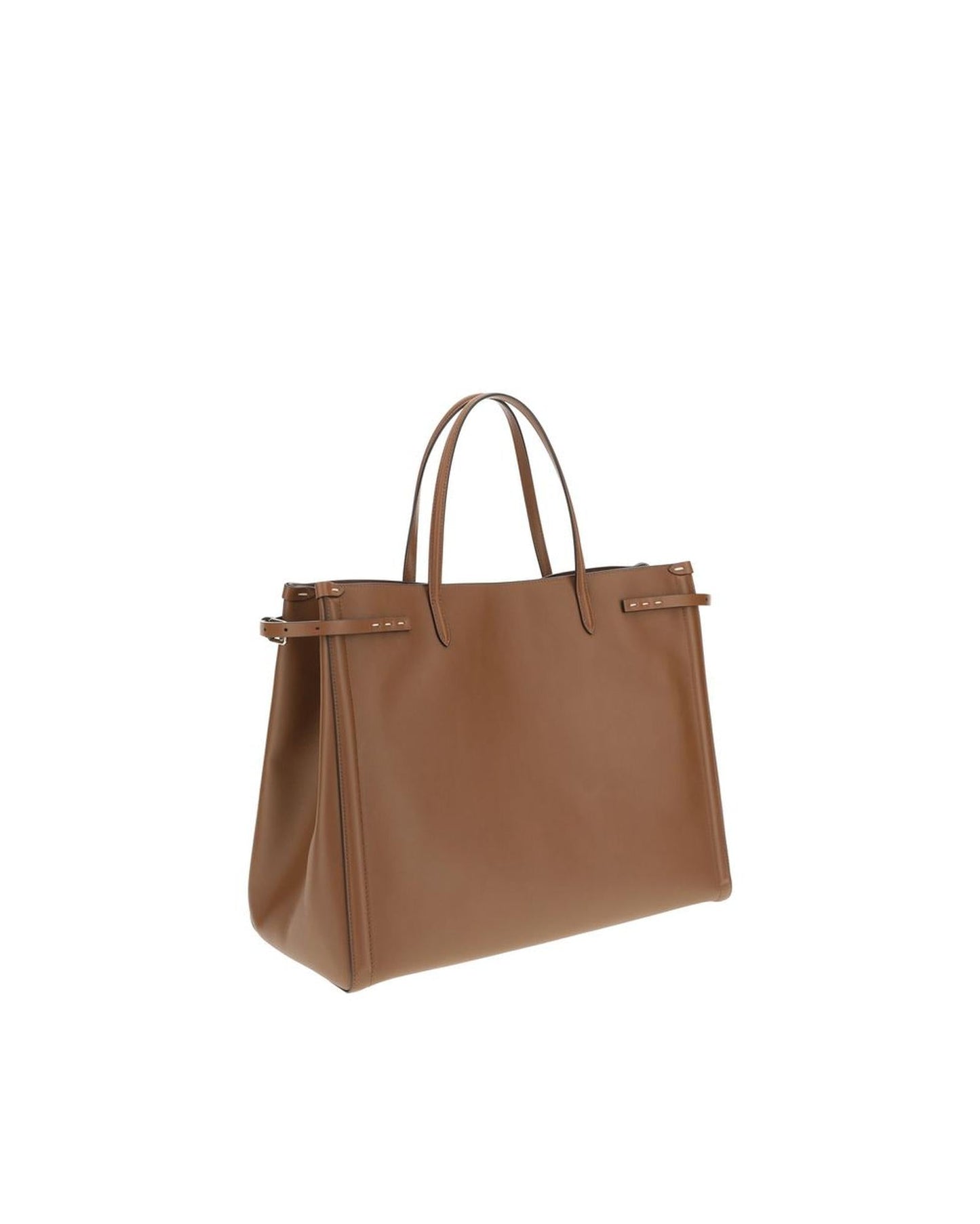 Valentino Garavani Roman Stud Medium Tote Women Brown Shoulder Bags