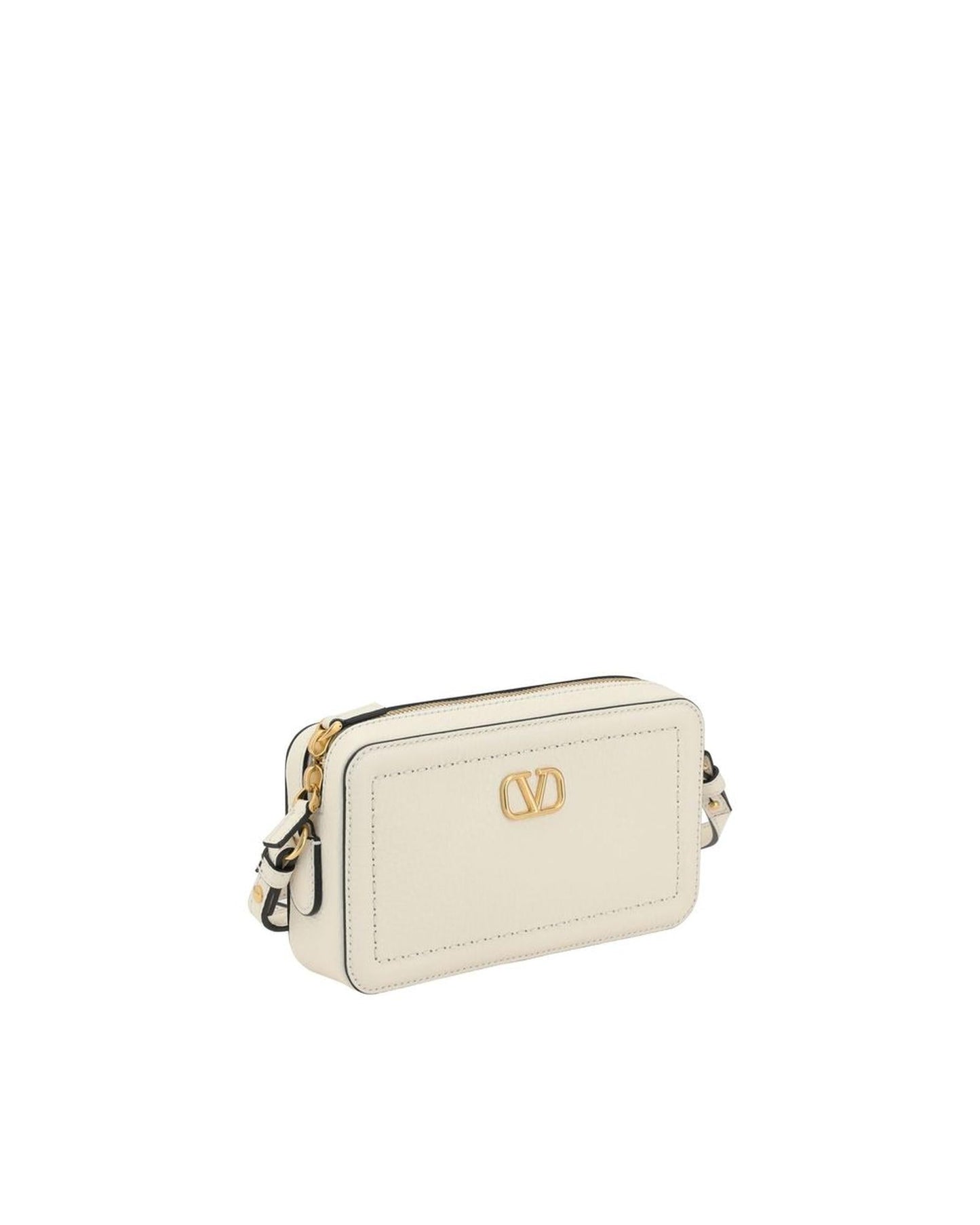 Valentino Garavani Roman Stud Camera Case Crossbody Women White Wallets & Pouches