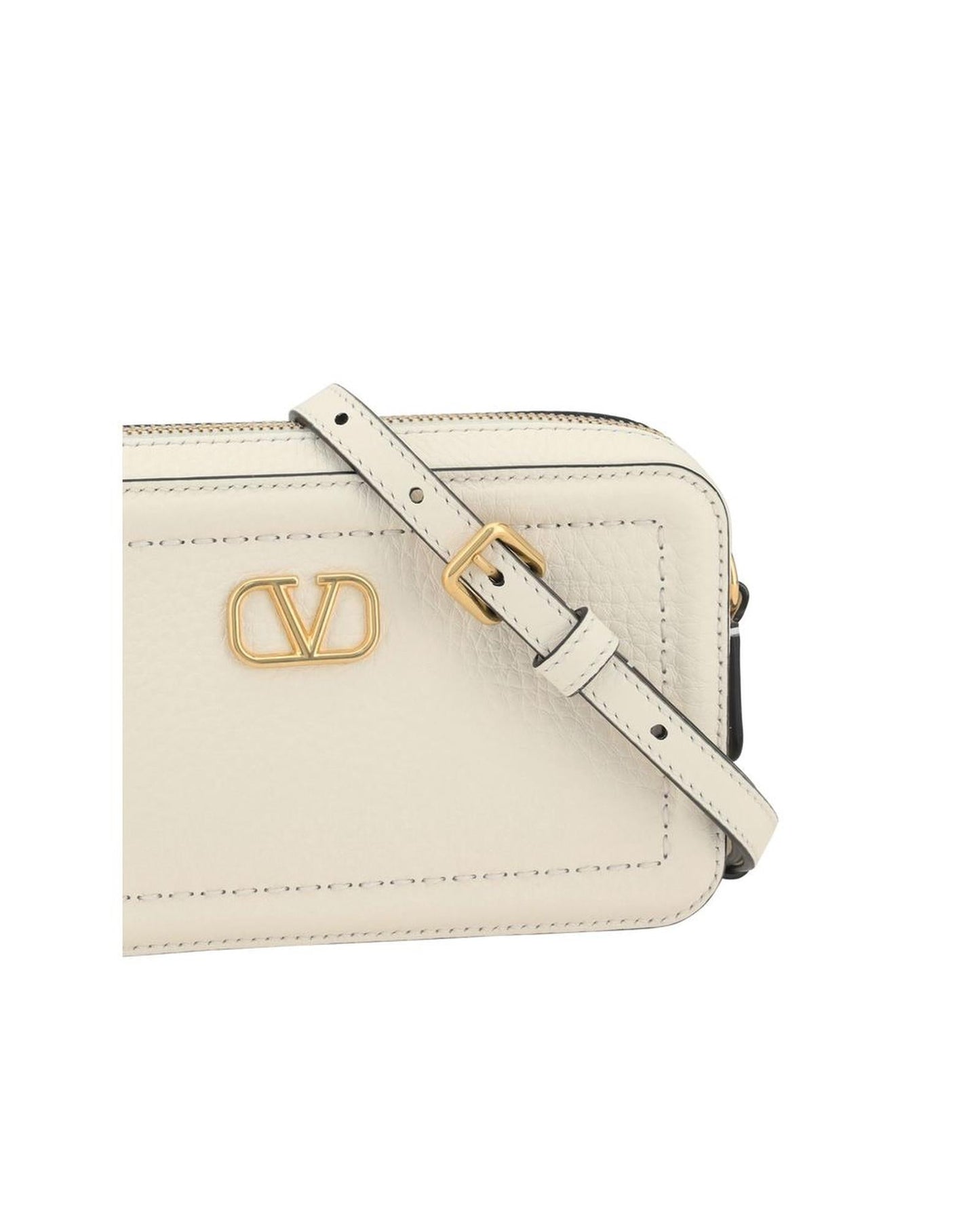 Valentino Garavani Roman Stud Camera Case Crossbody Women White Wallets & Pouches