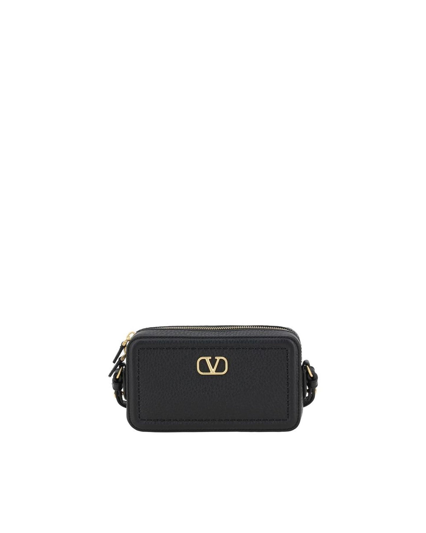 Valentino Garavani Roman Stud Camera Bag Leather Women Black Wallets & Pouches ONE SIZE Black