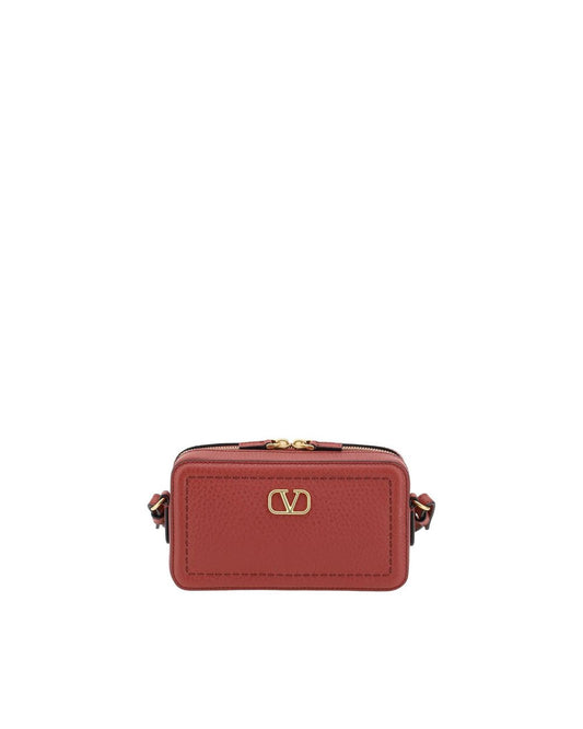 Valentino Garavani Roman Stud Camera Case Leather Women Red Wallets & Pouches ONE SIZE Red