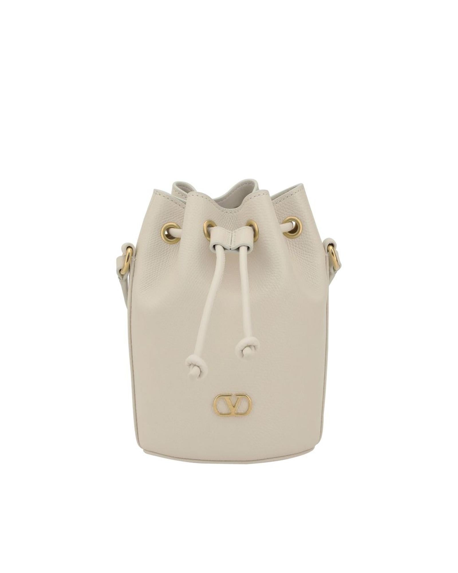 Valentino Garavani Roman Stud Mini Bucket Bag Women Cream Wallets & Pouches ONE SIZE Cream
