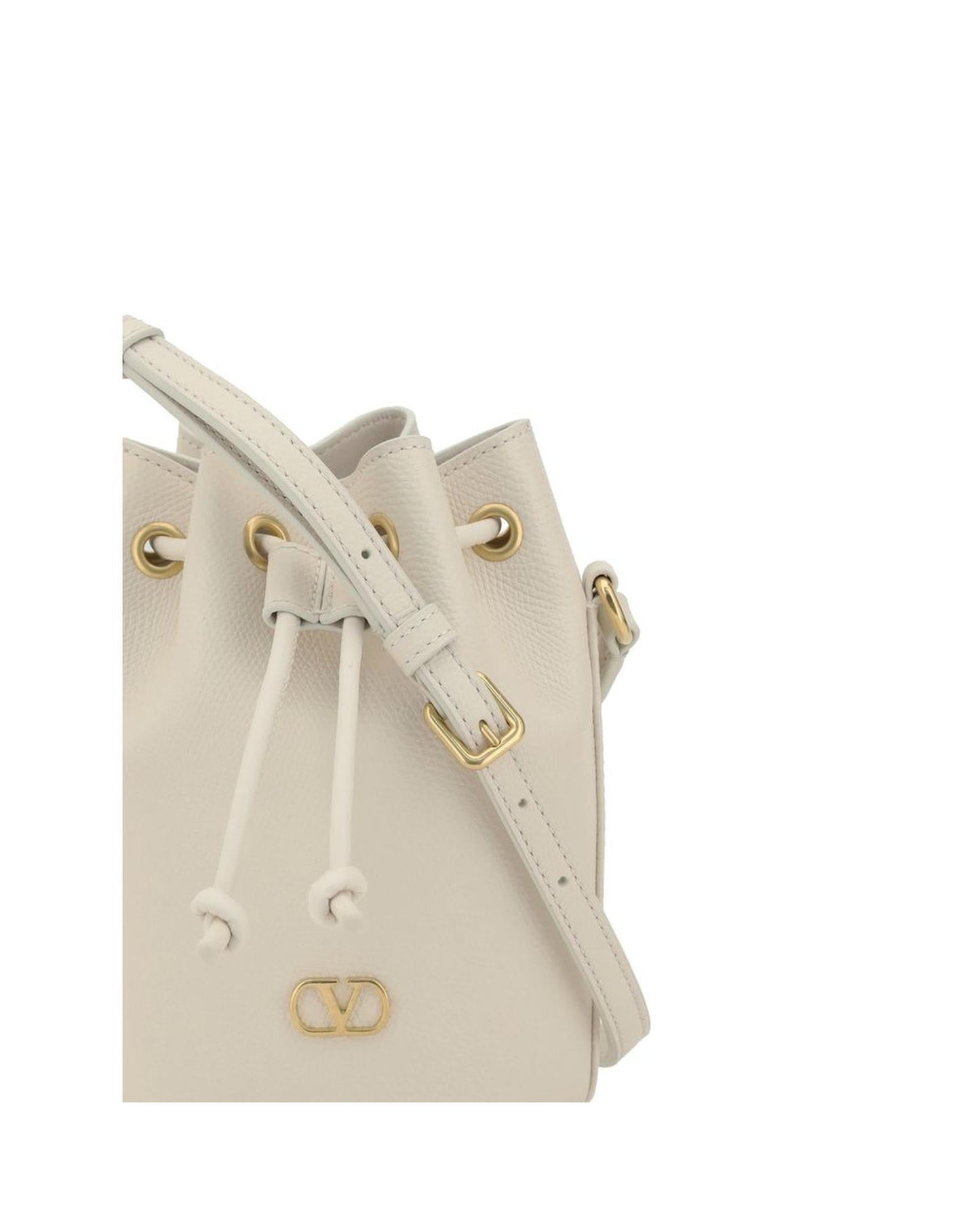 Valentino Garavani Roman Stud Mini Bucket Bag Women Cream Wallets & Pouches
