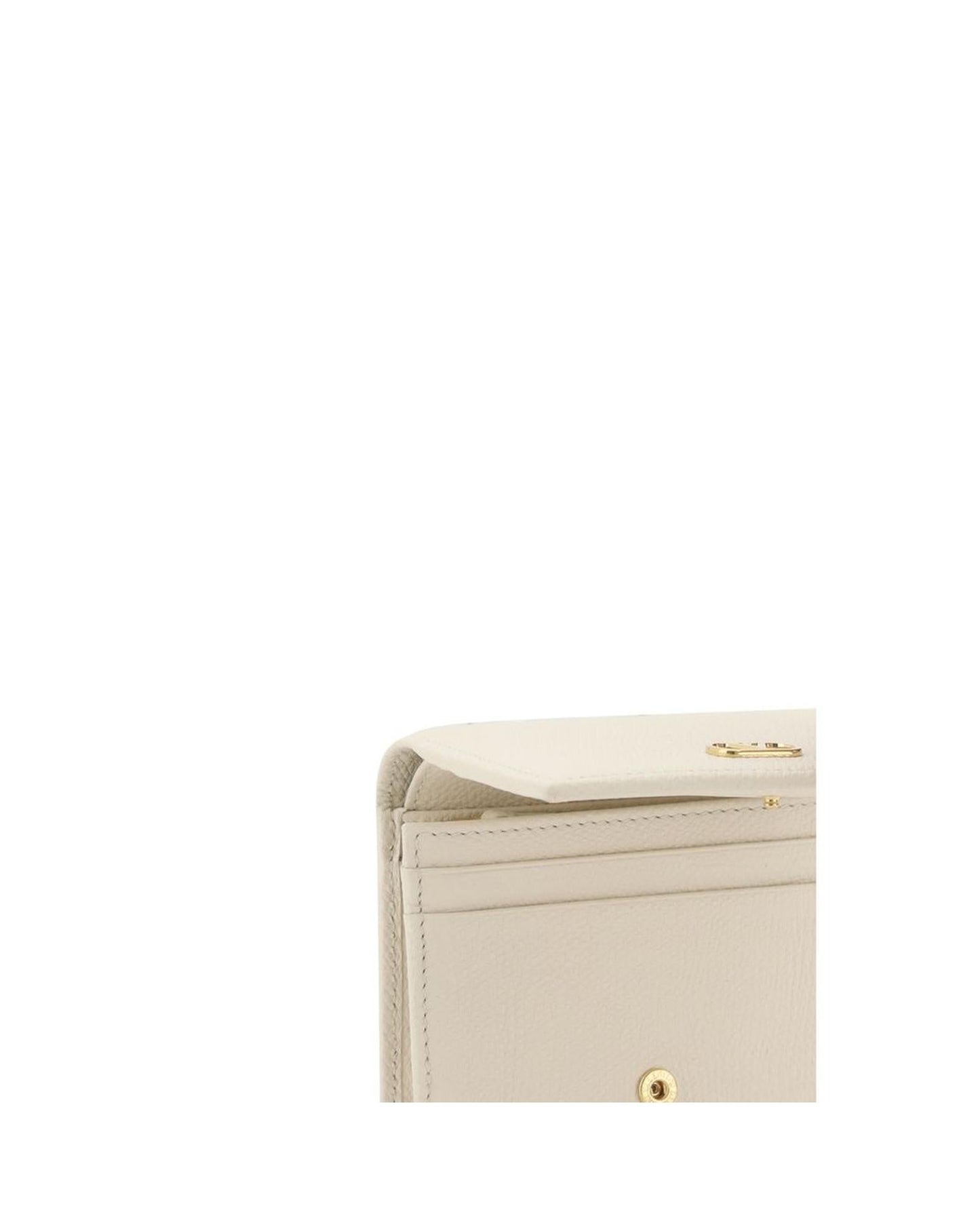 Valentino Garavani Rockstud Card Holder Small Leather Wallet Women Cream Wallets & Pouches