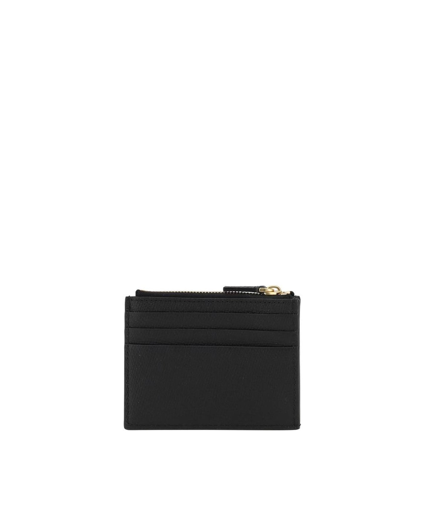 Valentino Garavani Rockstud Zip Coin Pouch Small Leather Wallet Women Black Wallets & Pouches