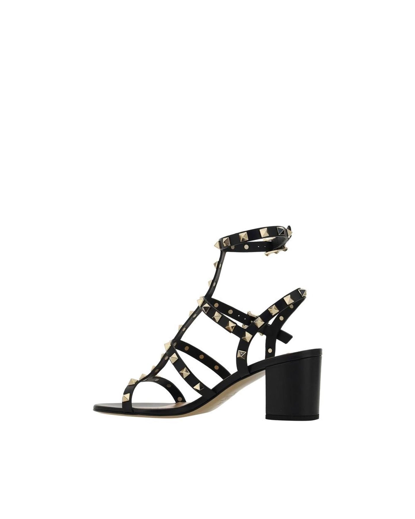 Valentino Garavani Rockstud TStrap Leather Sandals Women Black