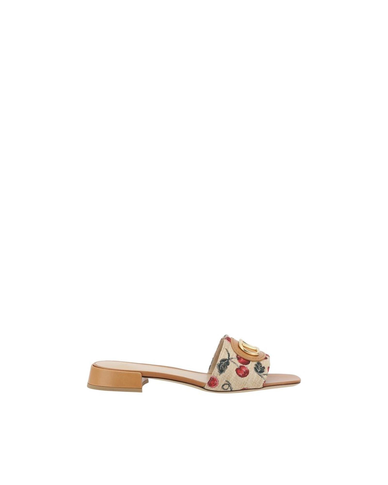 Valentino Garavani Roman Stud Cherry Print Slide Sandal Women Multicolor Multicolor