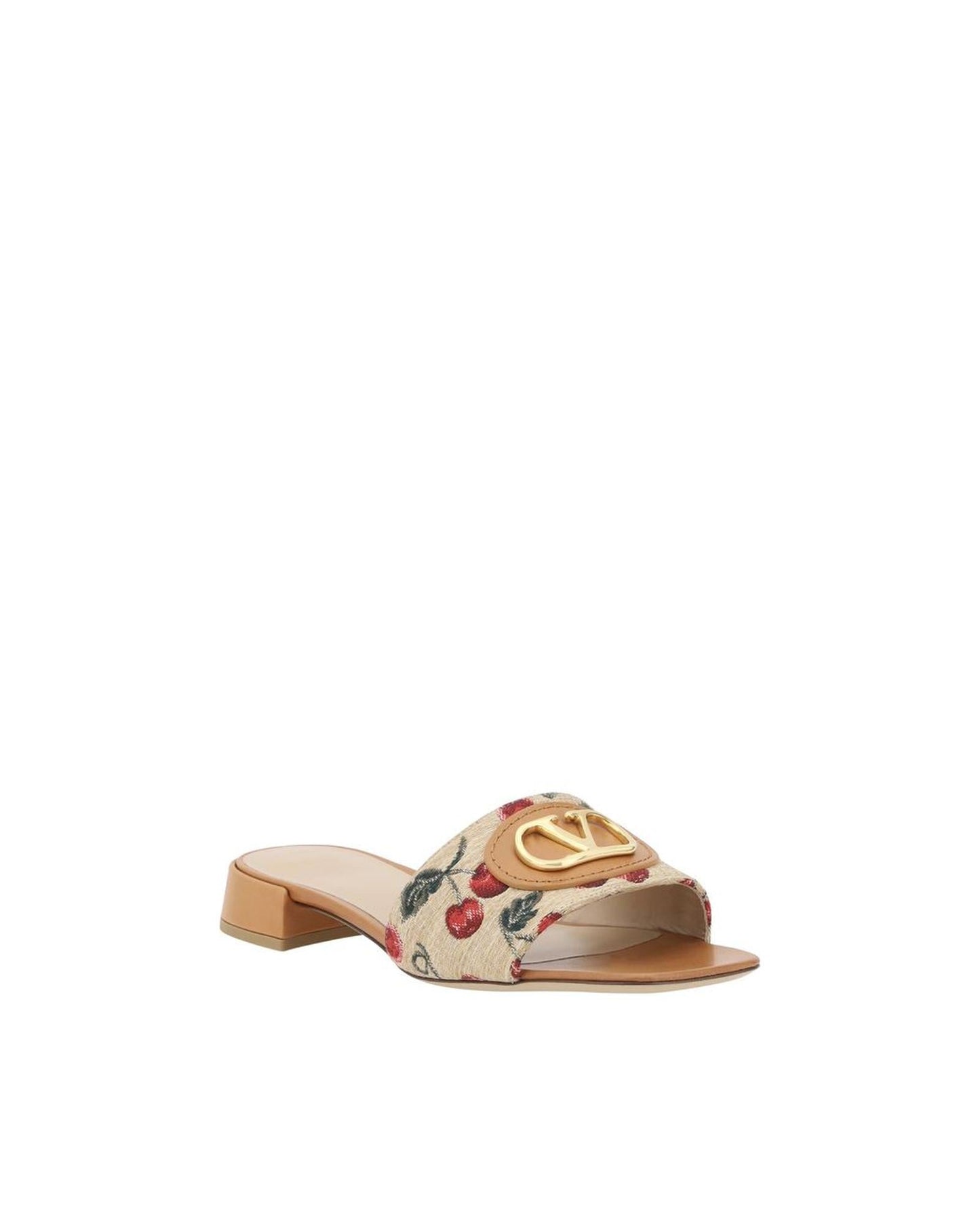 Valentino Garavani Roman Stud Cherry Print Slide Sandal Women Multicolor