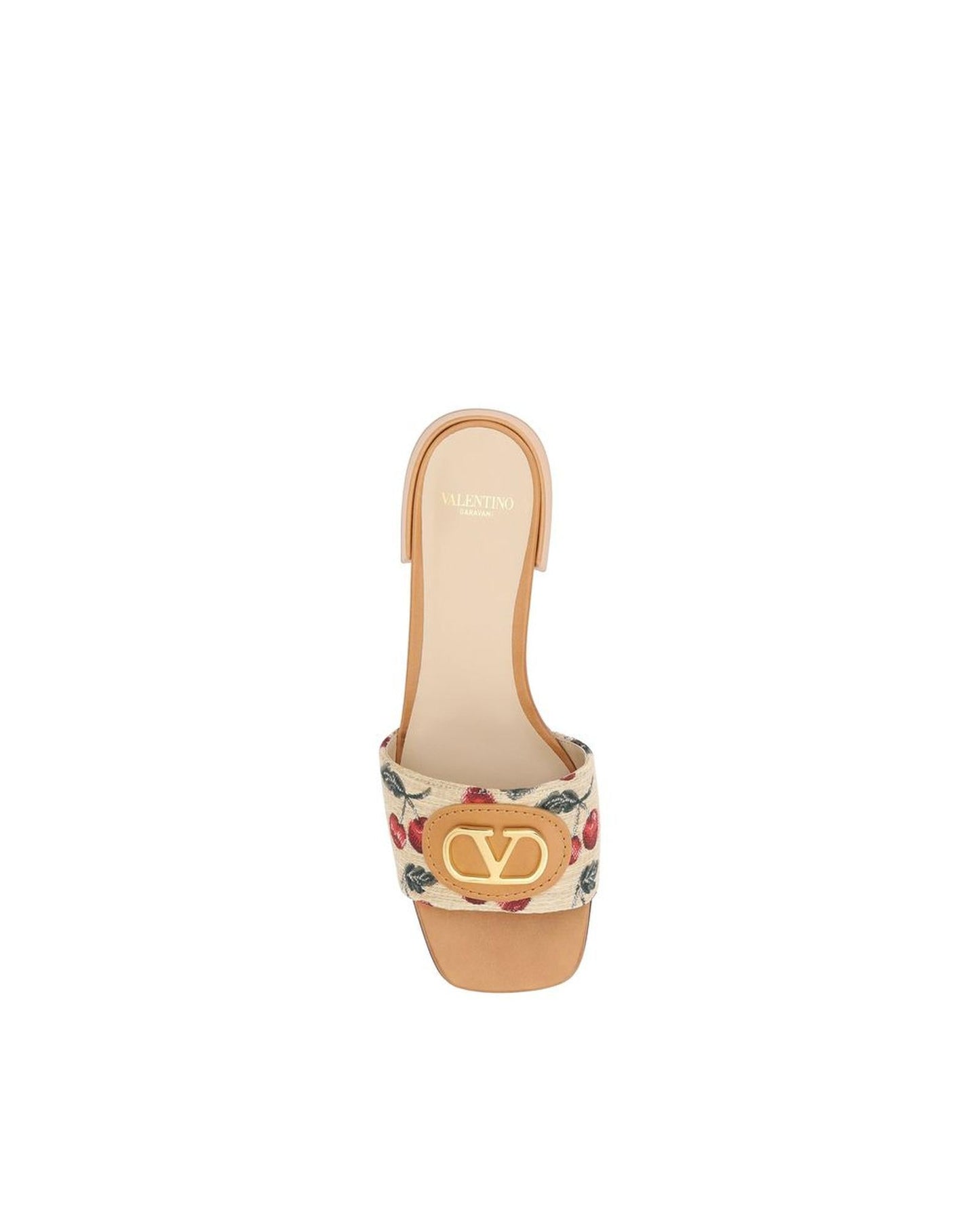 Valentino Garavani Roman Stud Cherry Print Slide Sandal Women Multicolor