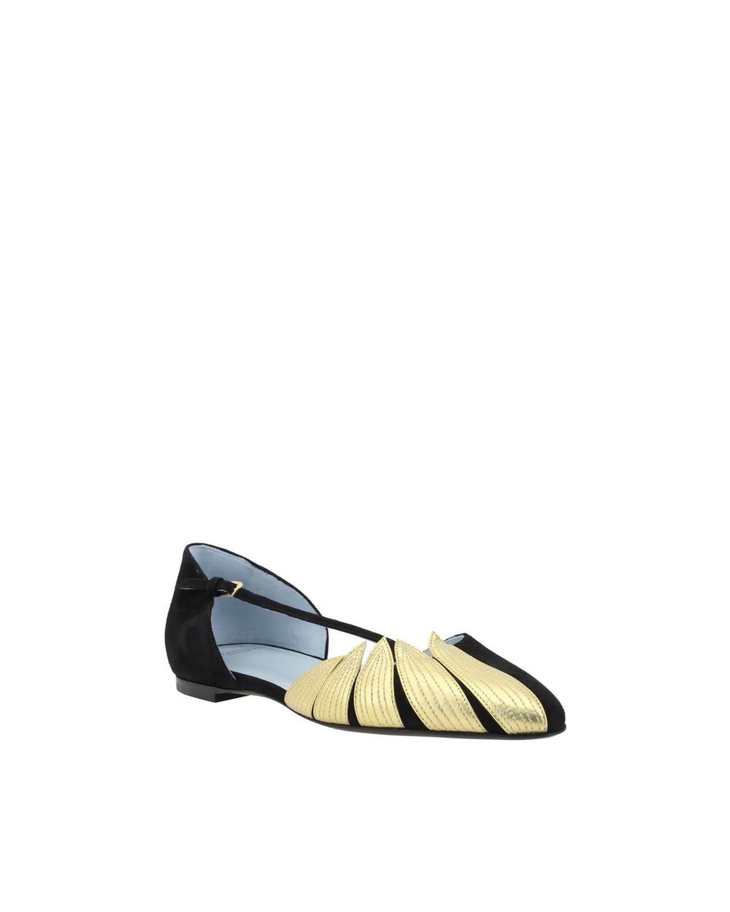 Valentino Garavani Cutout Ballerina Flats Pleated Detail Women Black