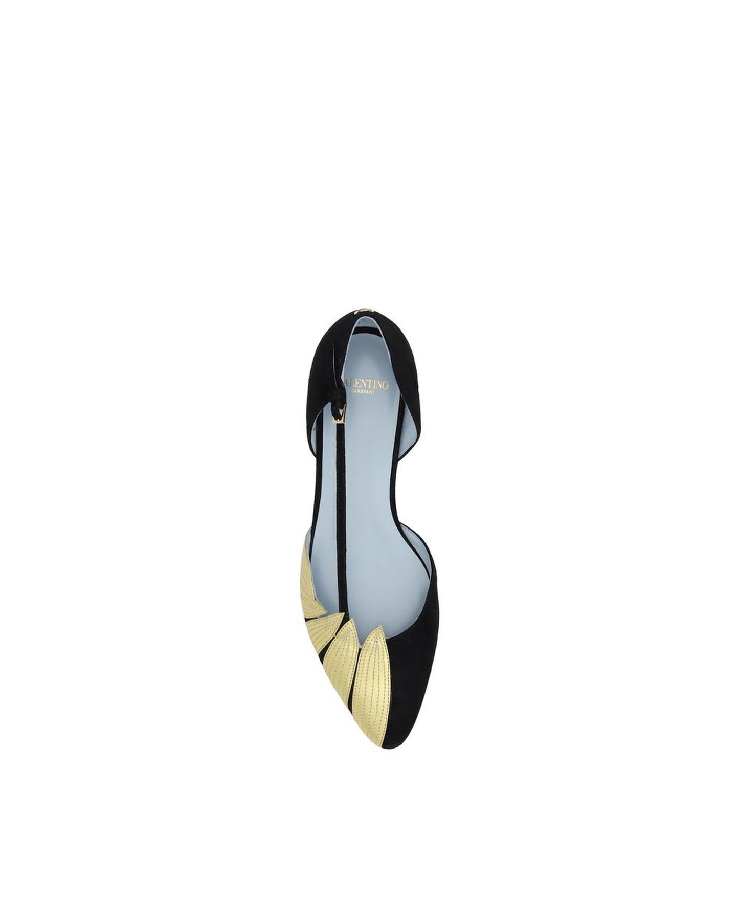 Valentino Garavani Cutout Ballerina Flats Pleated Detail Women Black