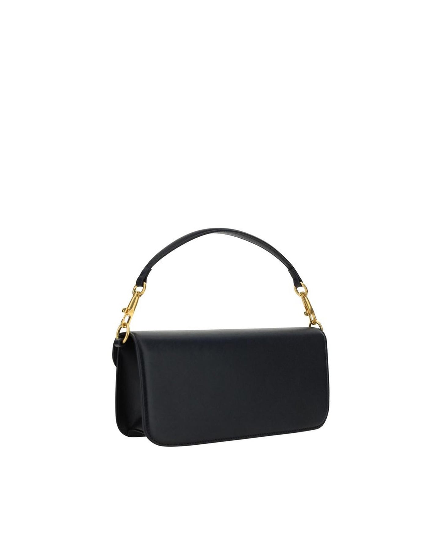 Valentino Garavani Roman Stud Shoulder Bag Black Leather Women
