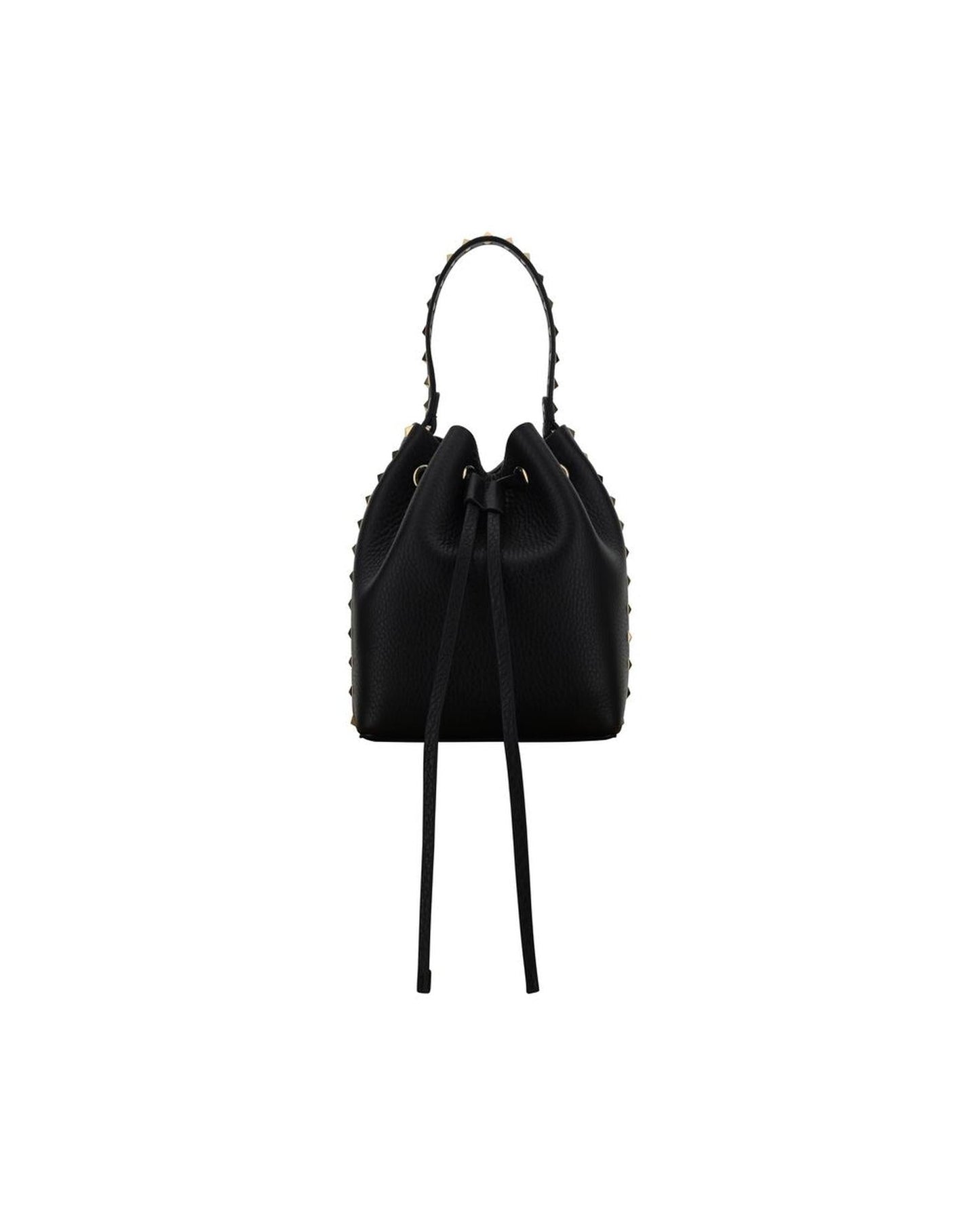 Valentino Garavani Rockstud Mini Bucket Bag Black Leather Women Messenger Bags ONE SIZE Black