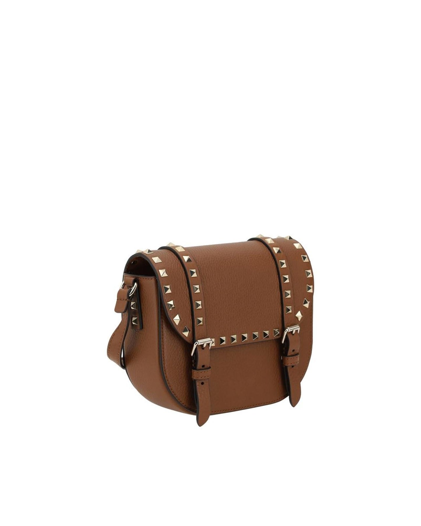 Valentino Garavani Rockstud Leather Shoulder Bag Women Brown