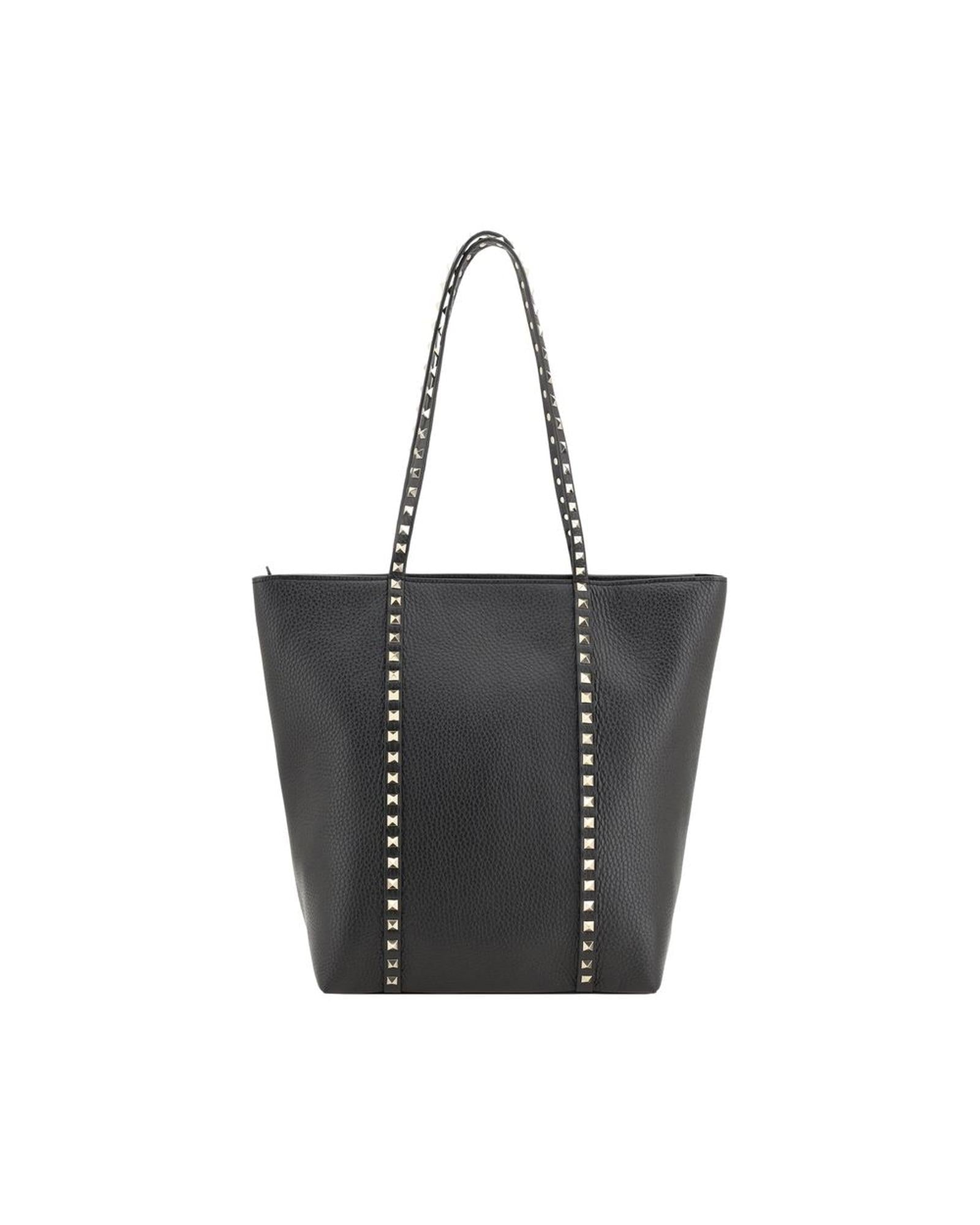 Valentino Garavani Rockstud Tote Bag Medium Women Black Shoulder Bags ONE SIZE Black