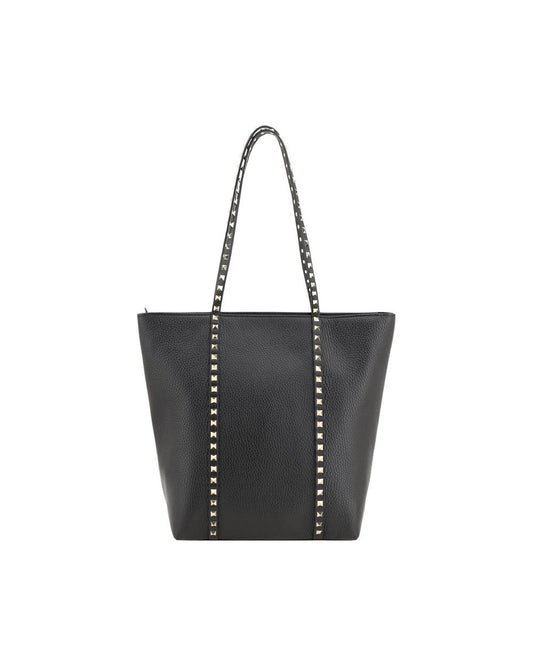 Valentino Garavani Rockstud Tote Bag Medium Women Black Shoulder Bags ONE SIZE Black