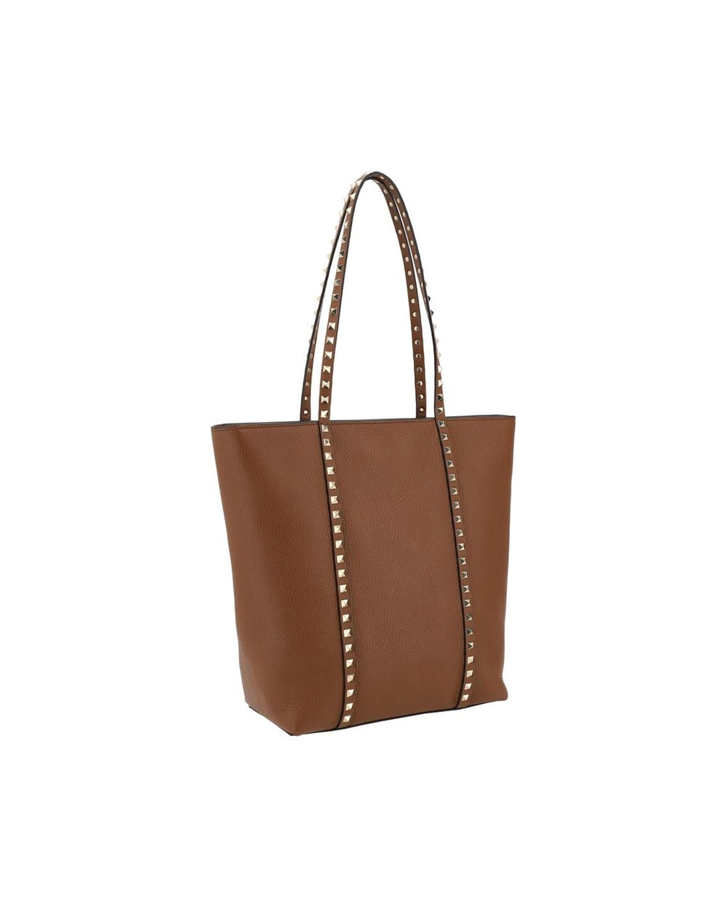Valentino Garavani Garnet Leather Tote Bag with Rockstud Detailing