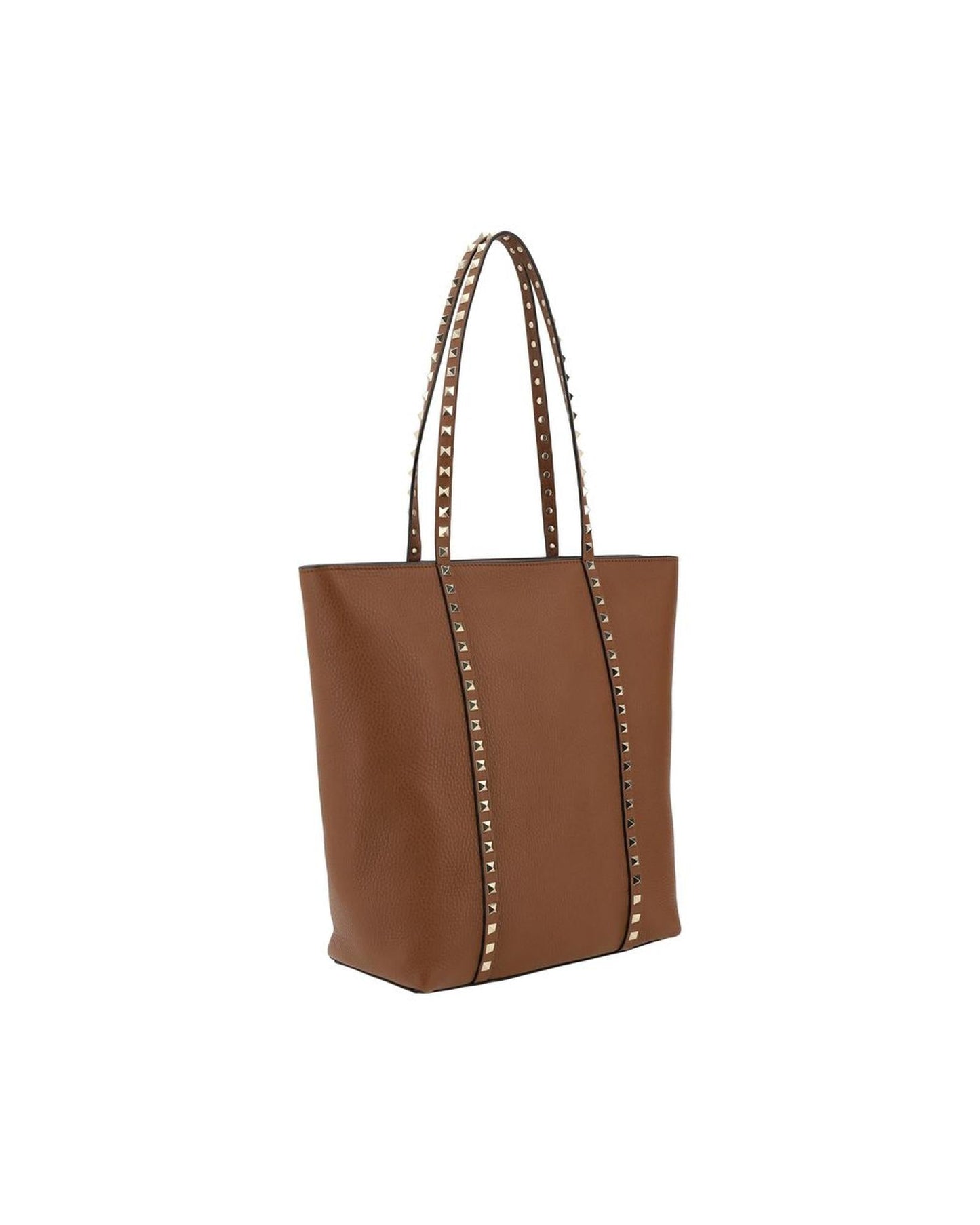 Valentino Garavani Garnet Leather Tote Bag with Rockstud Detailing