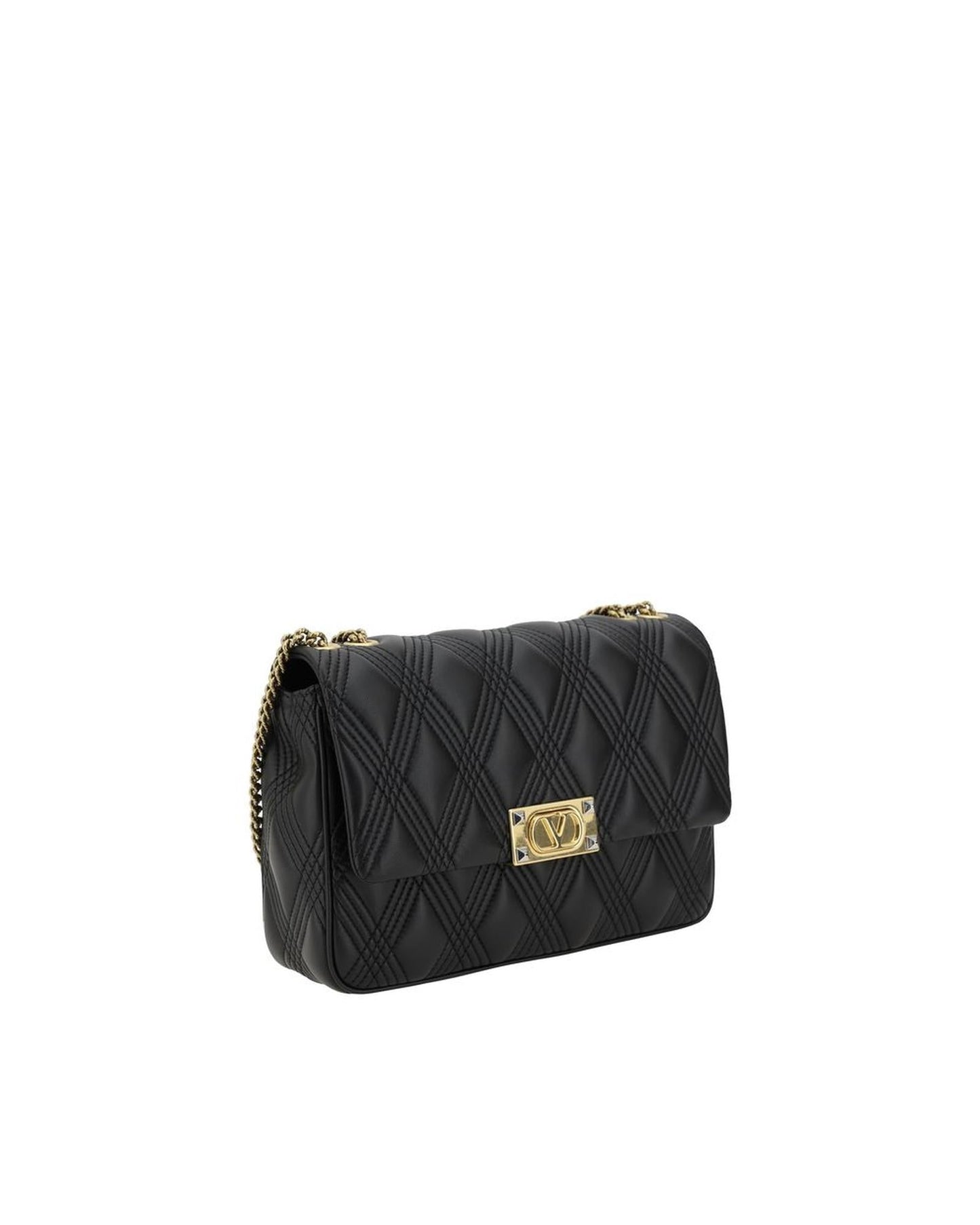 Valentino Garavani Roman Stud Quilted Crossbody Women Black Shoulder Bags