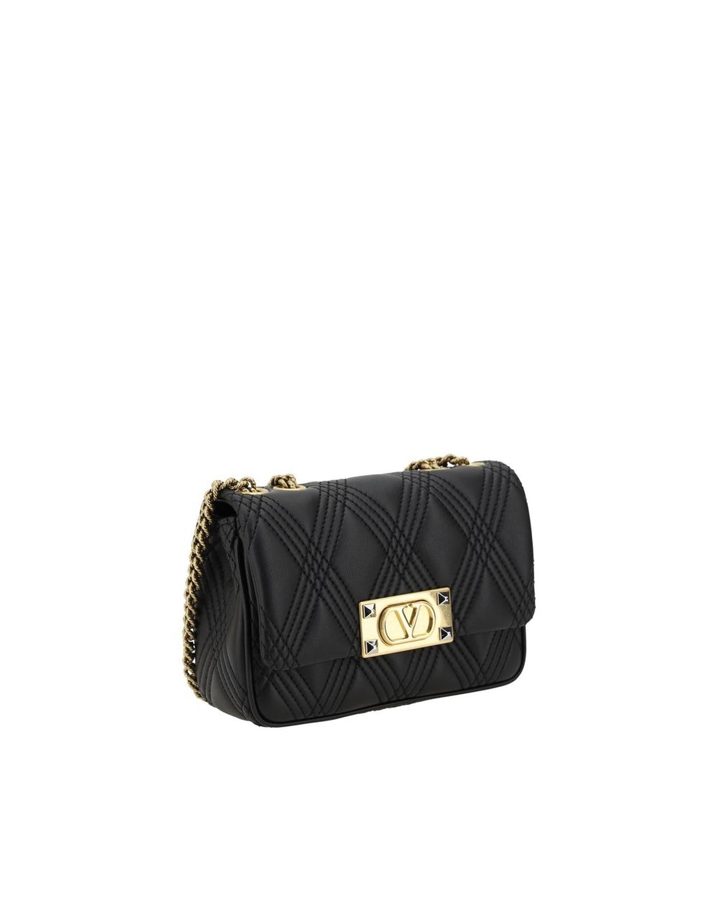 Valentino Garavani Roman Stud Quilted Shoulder Bag Women Black