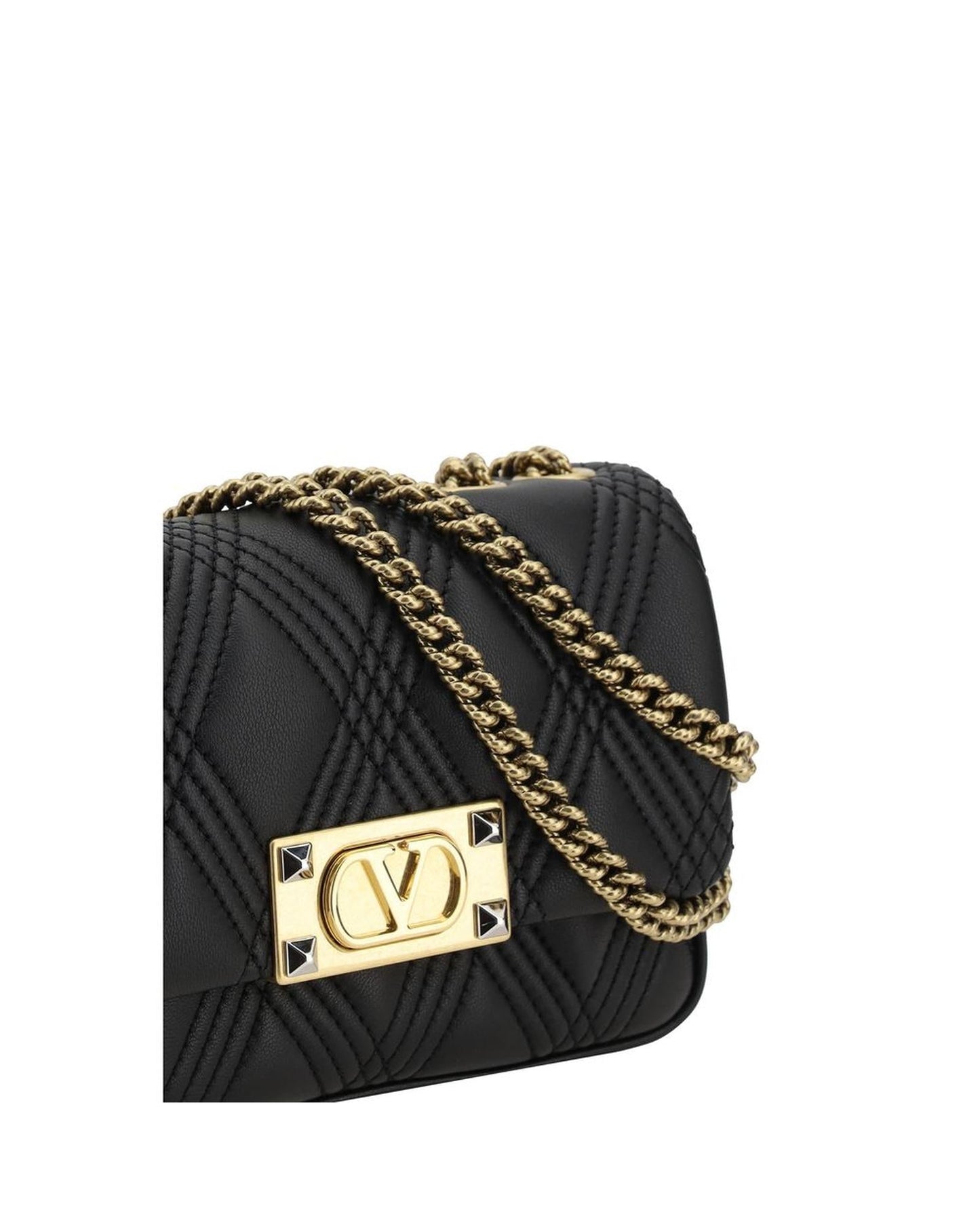 Valentino Garavani Roman Stud Quilted Shoulder Bag Women Black