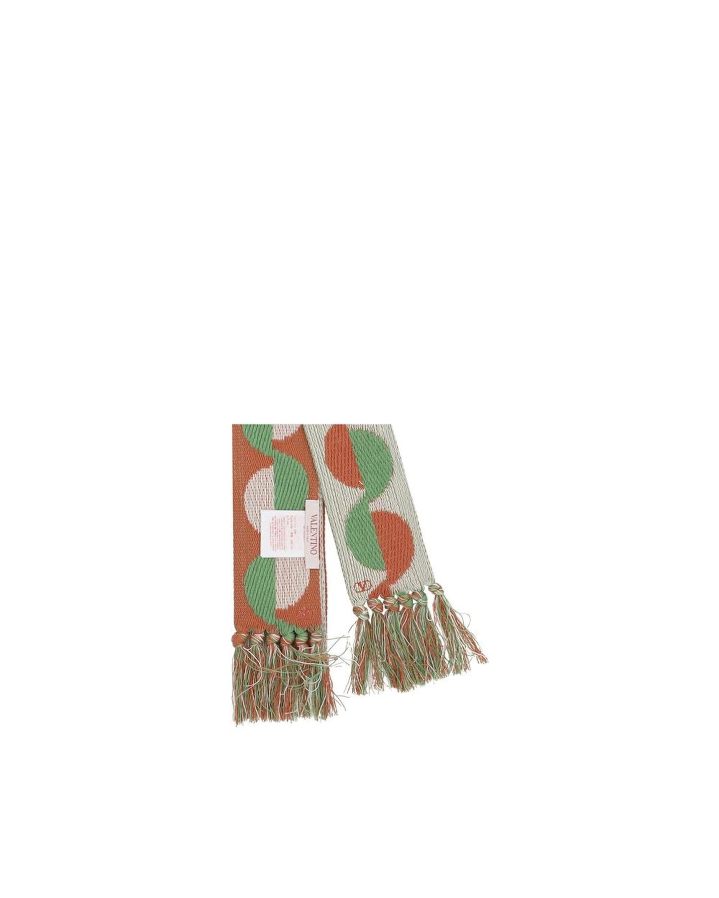 Valentino Garavani Geometric-pattern scarf beige green orange Women Multicolor Scarves & Shawls