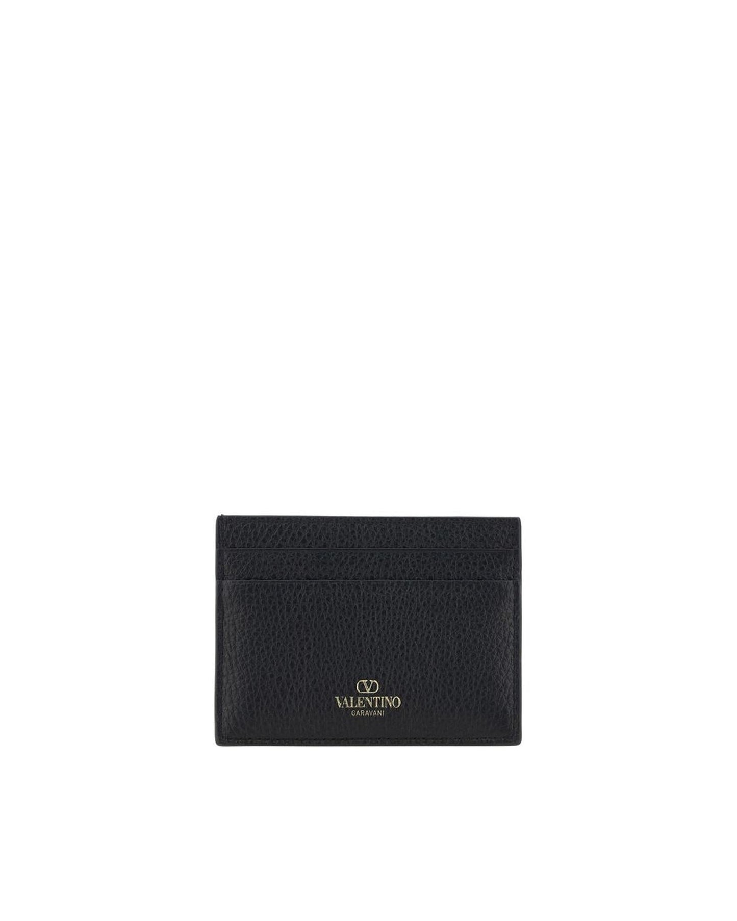 Valentino Garavani Rockstud Card Holder Black Leather Women Wallets & Pouches