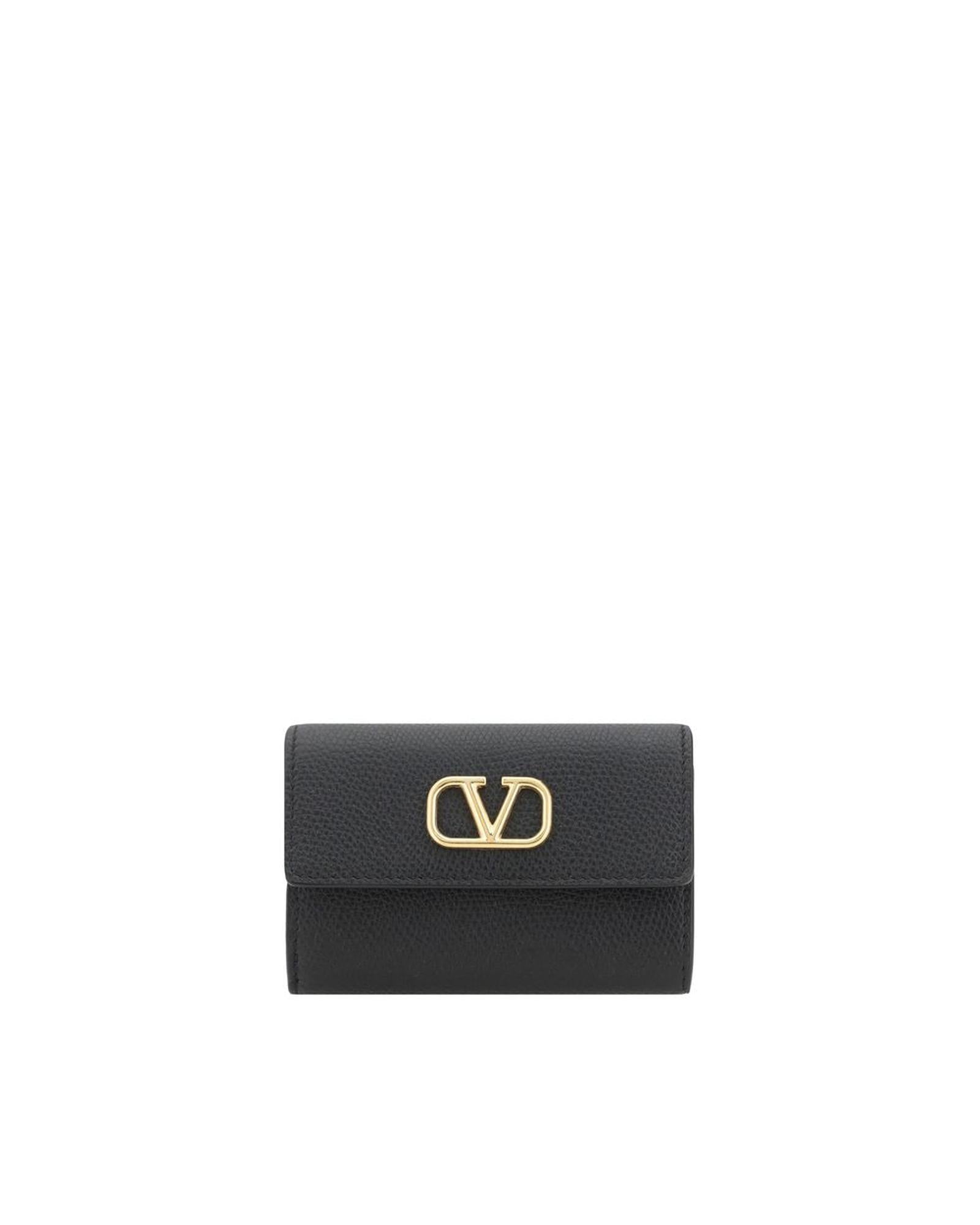 Valentino Garavani Rockstud Wallet Leather Wallet Women Black Wallets & Pouches ONE SIZE Black