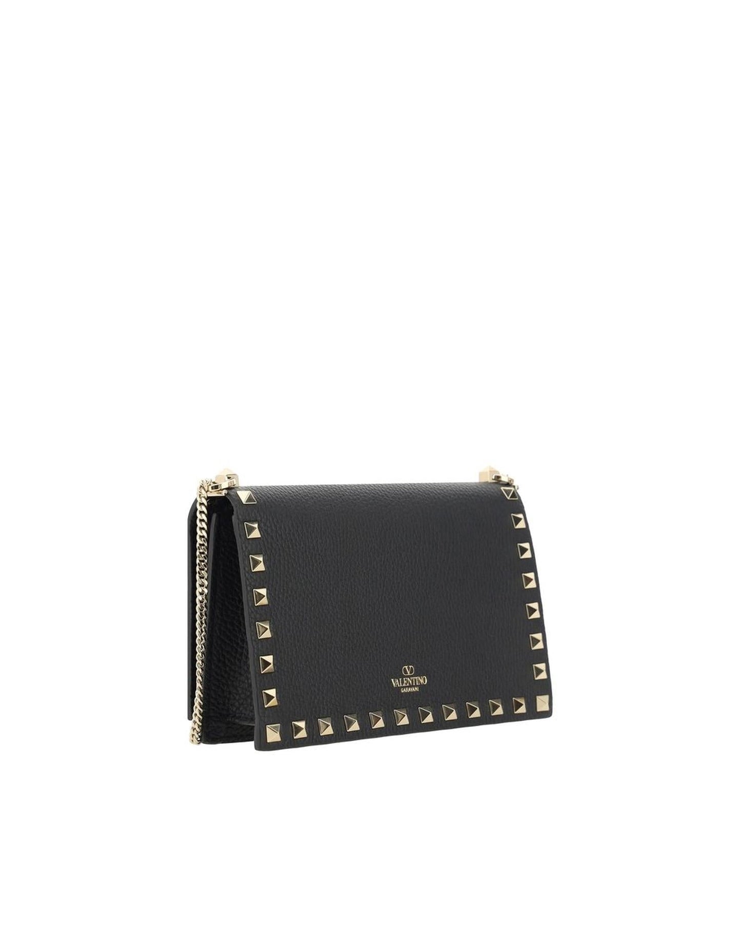 Valentino Garavani Rockstud Shoulder Bag Leather Model VW2B0I79VSF0NO Women Black Wallets & Pouches