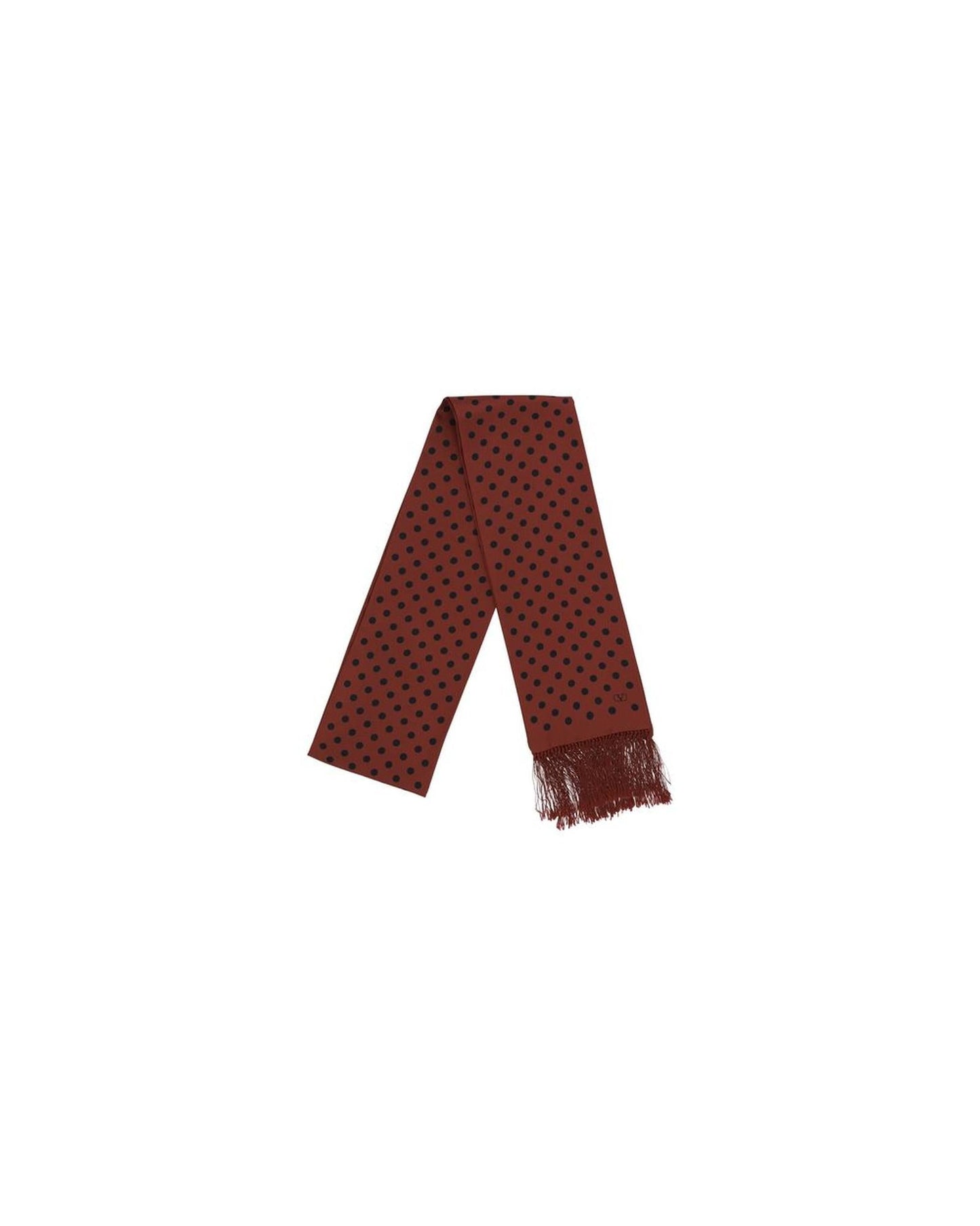 Valentino Garavani Silk Polka Dot Scarf Men Bordeaux Scarves & Shawls One Size Bordeaux