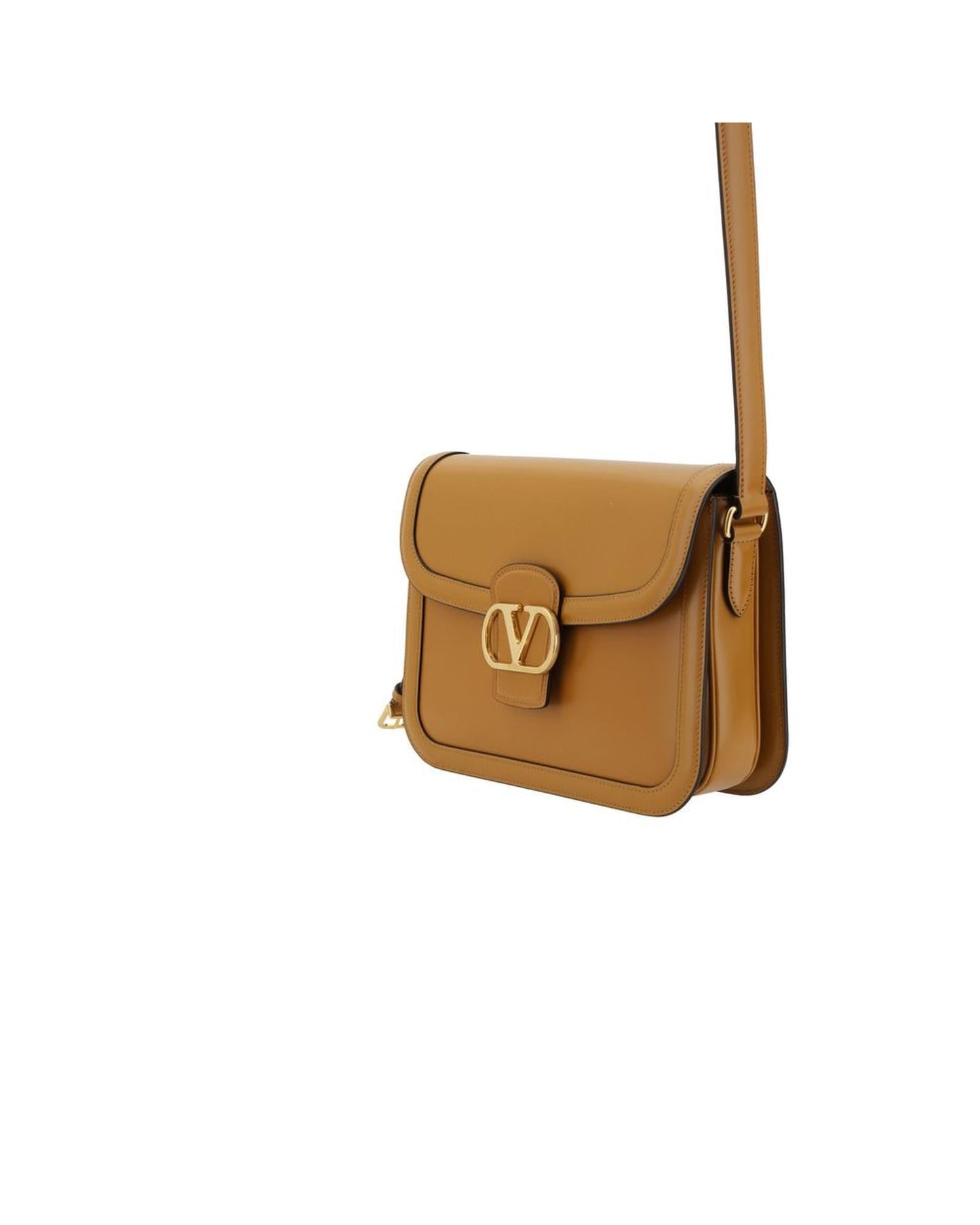 Valentino Garavani Roman Stud Shoulder Bag Mustard Yellow Men Brown