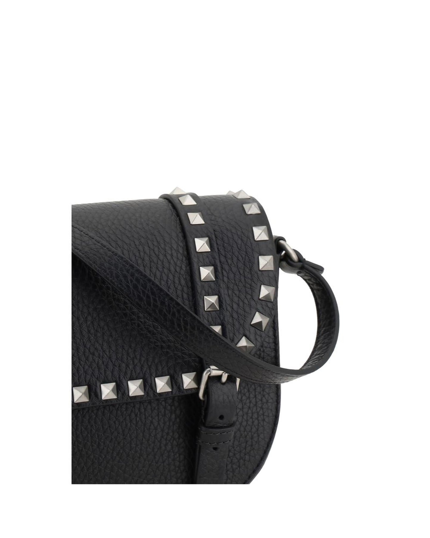 Valentino Garavani Rockstud Crossbody Bag Studded Leather Style Men Black Shoulder Bags
