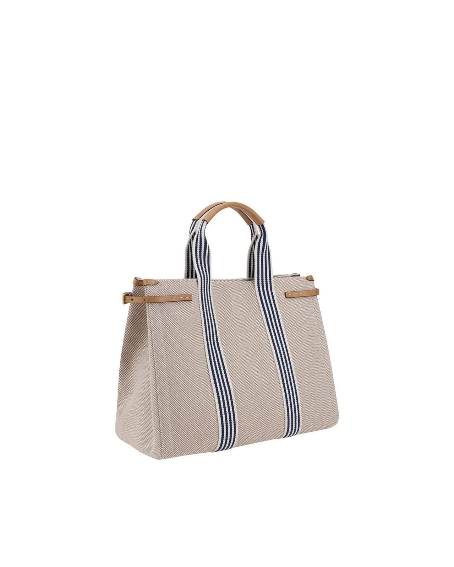 Valentino Garavani Cotton Tote Bag with Adjustable Straps and Metal Feet