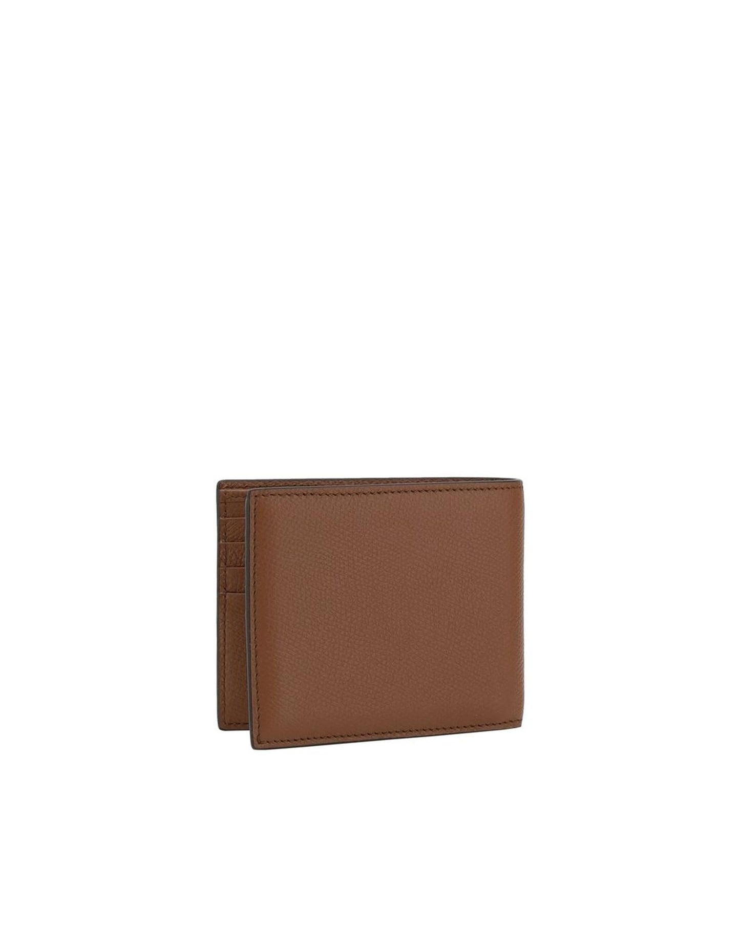 Valentino Garavani Leather Billfold Wallet with Iconic Vlogo Plaque and Monogram Interior