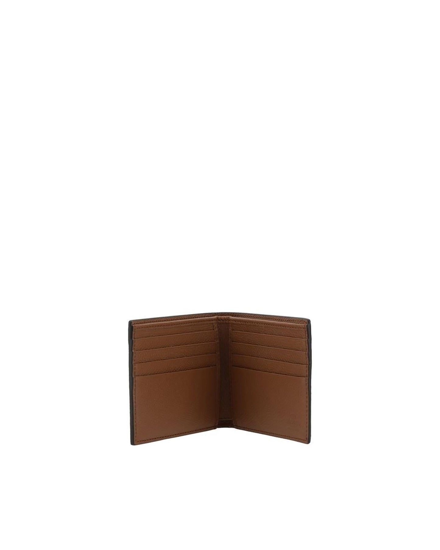 Valentino Garavani Leather Billfold Wallet with Iconic Vlogo Plaque and Monogram Interior