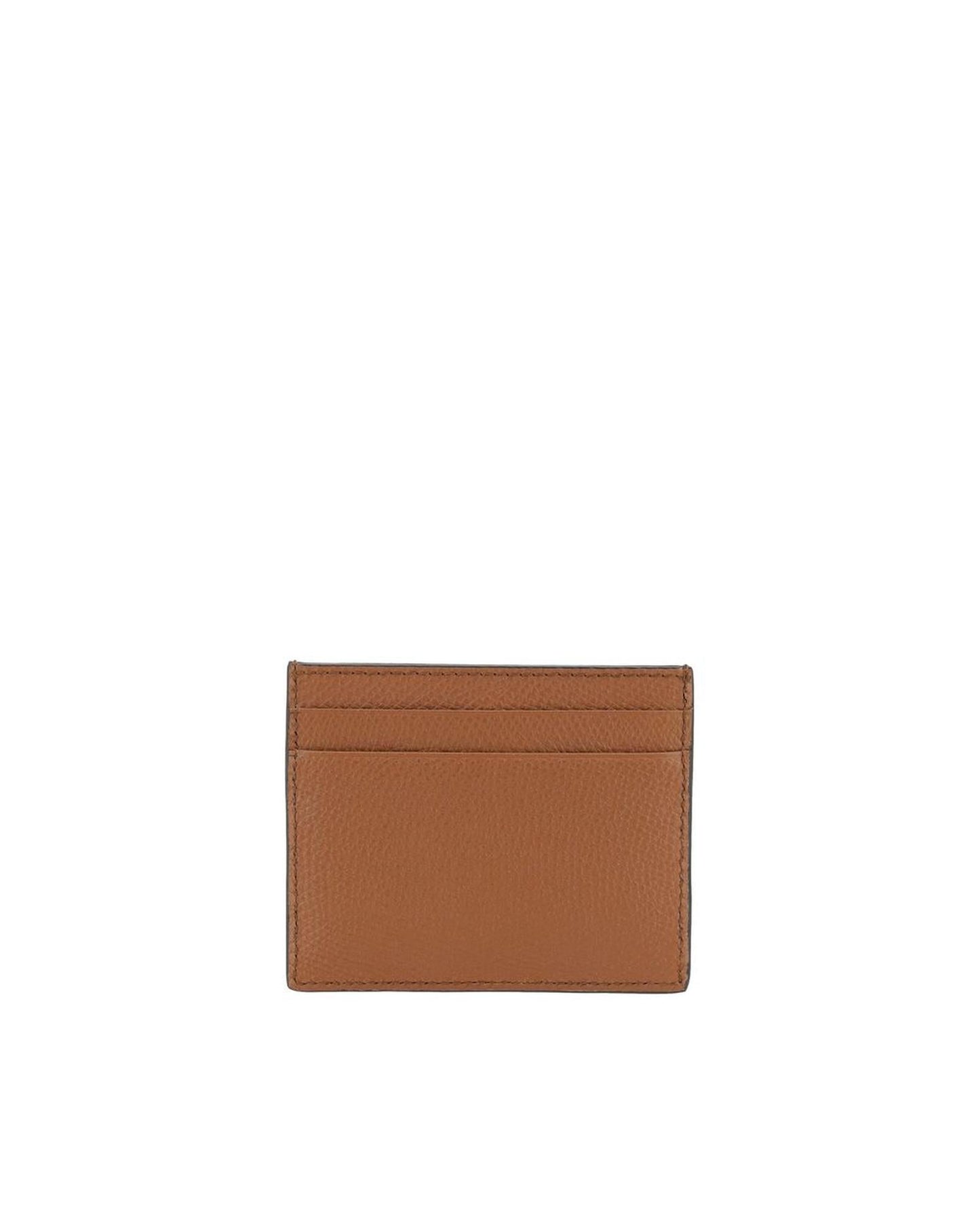 Valentino Garavani Luxury Grained Leather Card Holder with Embossed Logo